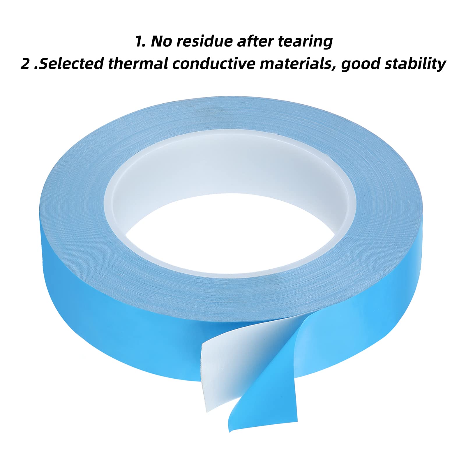 High-Performance Thermal Adhesive Tape - Double Sided Thermally Conductive Tape for Heatsinks, LED Strips, IC Chips, CPU Boards & Cooling Devices (13mm x 25m x 0.2mm) - Perfect for Electronics Repair, PC Building & DIY Projects