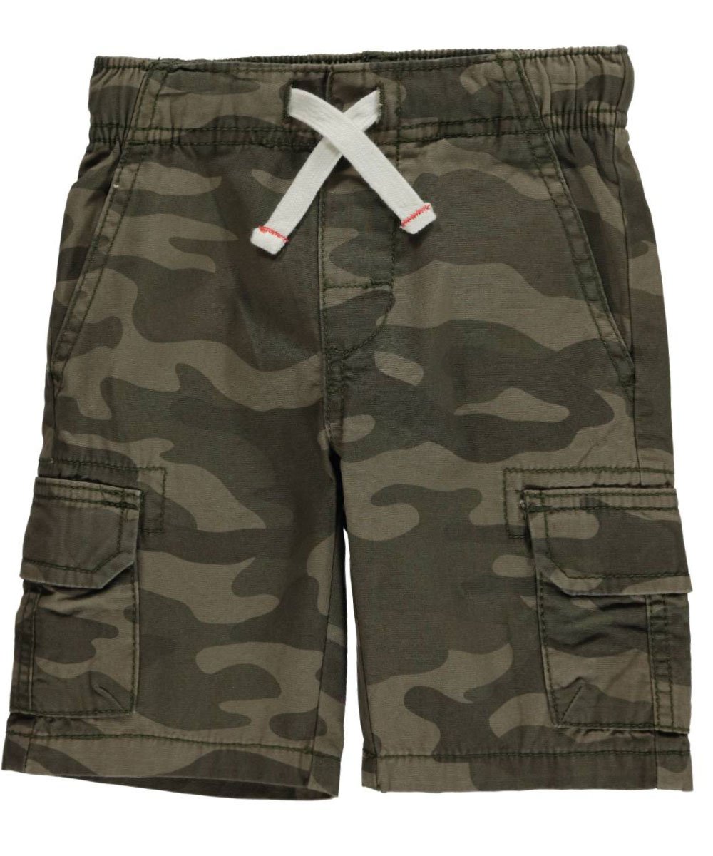 Carters Toddler Boys Camouflage Cargo Shorts 4T Green - Comfortable Playwear for Outdoor Adventures & Summer Activities