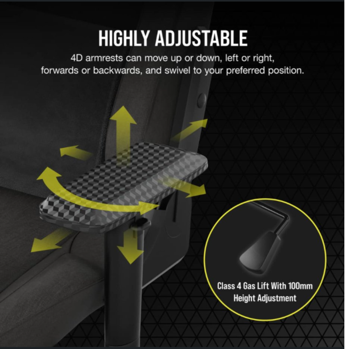 CORSAIR T3 RUSH Gaming Chair - Ergonomic Esports Chair with Adjustable Lumbar Support & Headrest - Perfect for PC Gamers & Streamers
