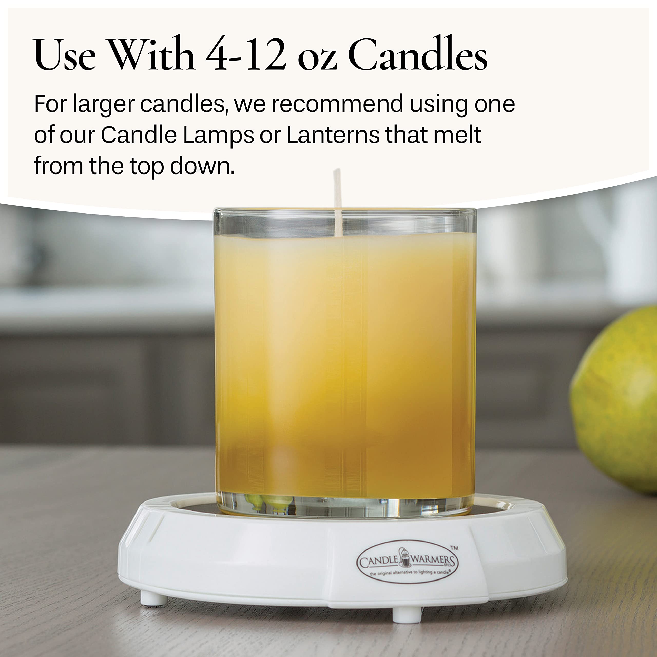 Original Plug-in Candle Warmer Plate - Electric Wax Melter for Jar Candles (White) | Perfect for Home, Office & Spa Aromatherapy