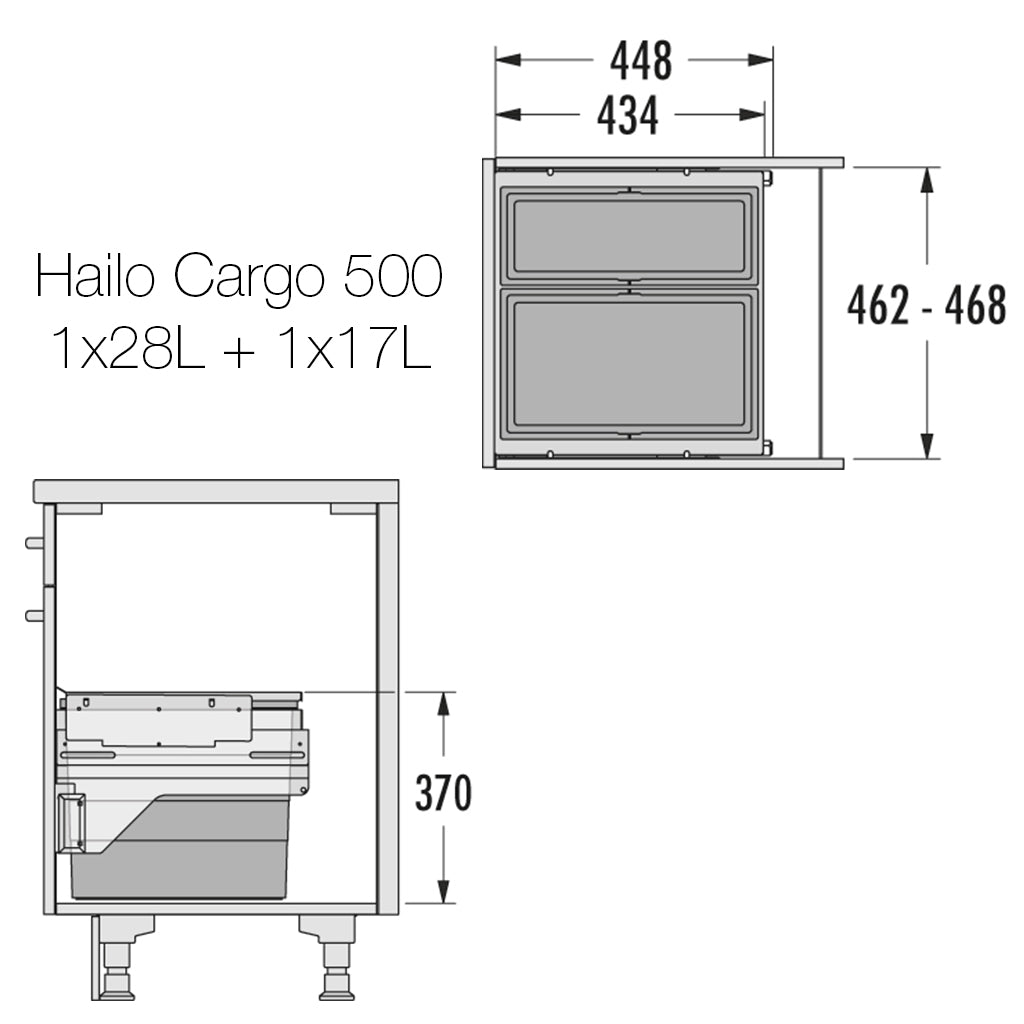 Hailo Cargo Bin - Heavy Duty Collapsible Storage Container for Home, Garage & Car Organization | Foldable Plastic Bin with Lid for Easy Transport & Storage | Perfect for Moving, Camping & Outdoor Activities