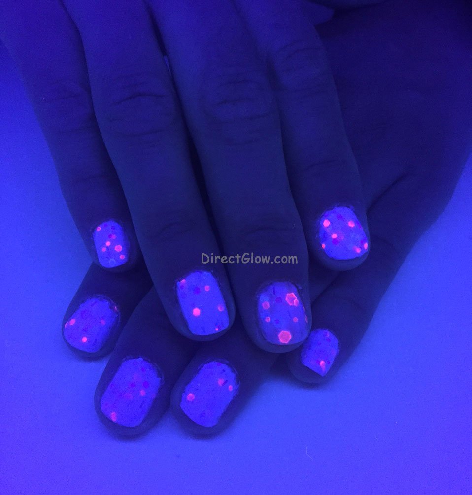 Dreaming in Pink Color Changing UV Blacklight Thermal Nail Polish - Custom Indie Glitter Nail Lacquer for Parties, Raves & Special Occasions