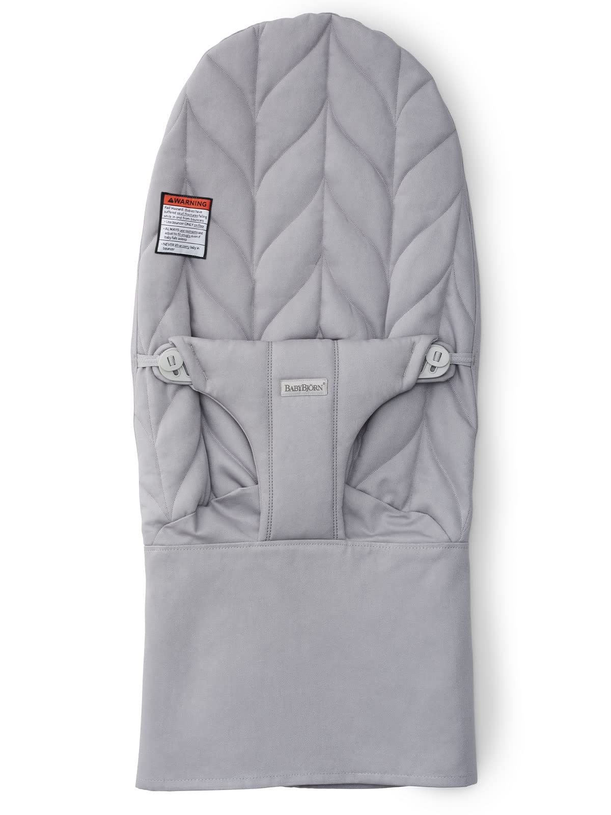 BabyBjörn Fabric Seat for Bouncer - Soft Cotton Cover in Light Gray Petal Quilt Pattern | Comfortable & Washable Baby Bouncer Seat | Perfect for Newborns & Infants at Home or On-the-Go
