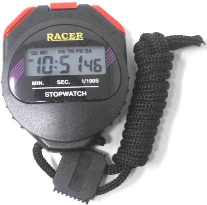 Professional LCD Digital Stopwatch with Alarm - Handheld Sports Timer for Racing, Training & Coaching - Black (Pack of 1) - Perfect for Track Meets, Swim Practice & Gym Workouts