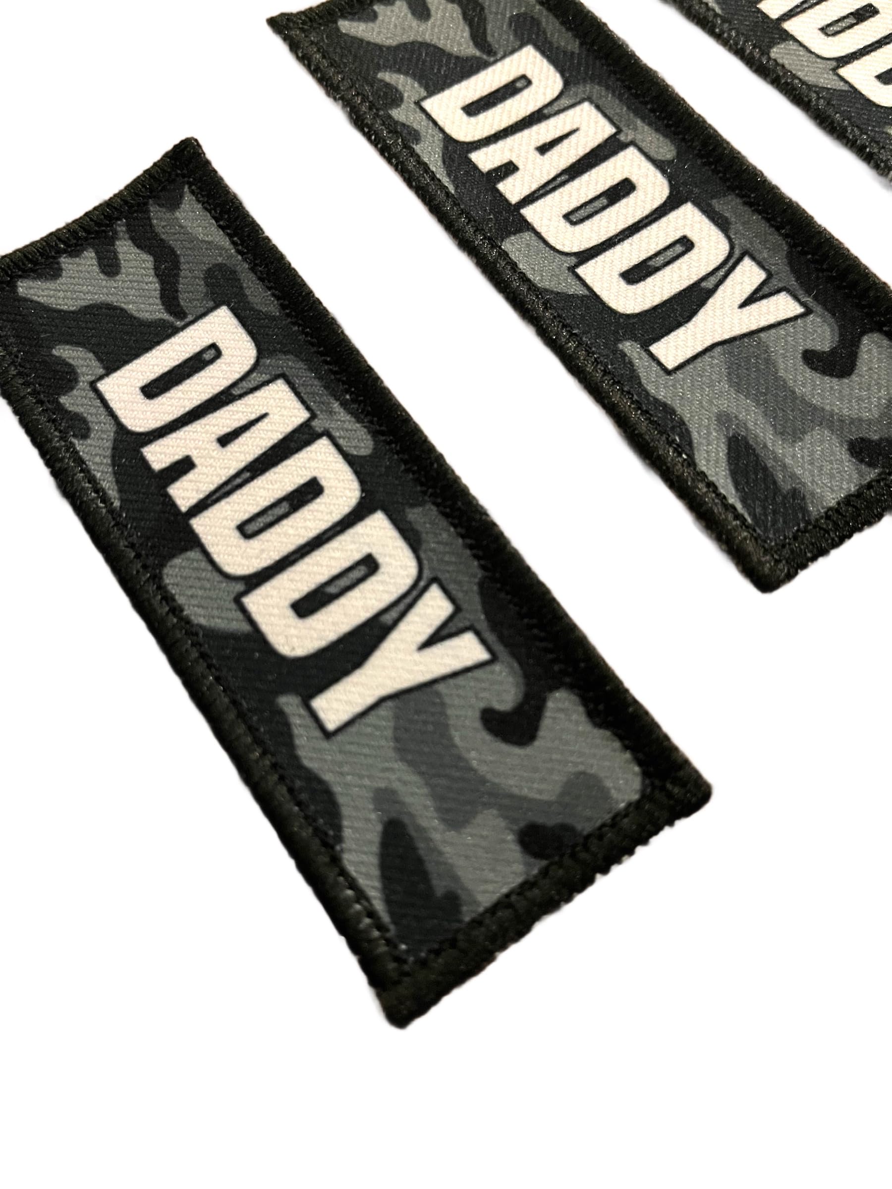 Military Style Daddy Camo Patch - Hook & Loop Backing for Backpacks, Gym Bags, Weight Vests - Perfect for Outdoor Adventures, Tactical Gear Customization & Sports Equipment Personalization
