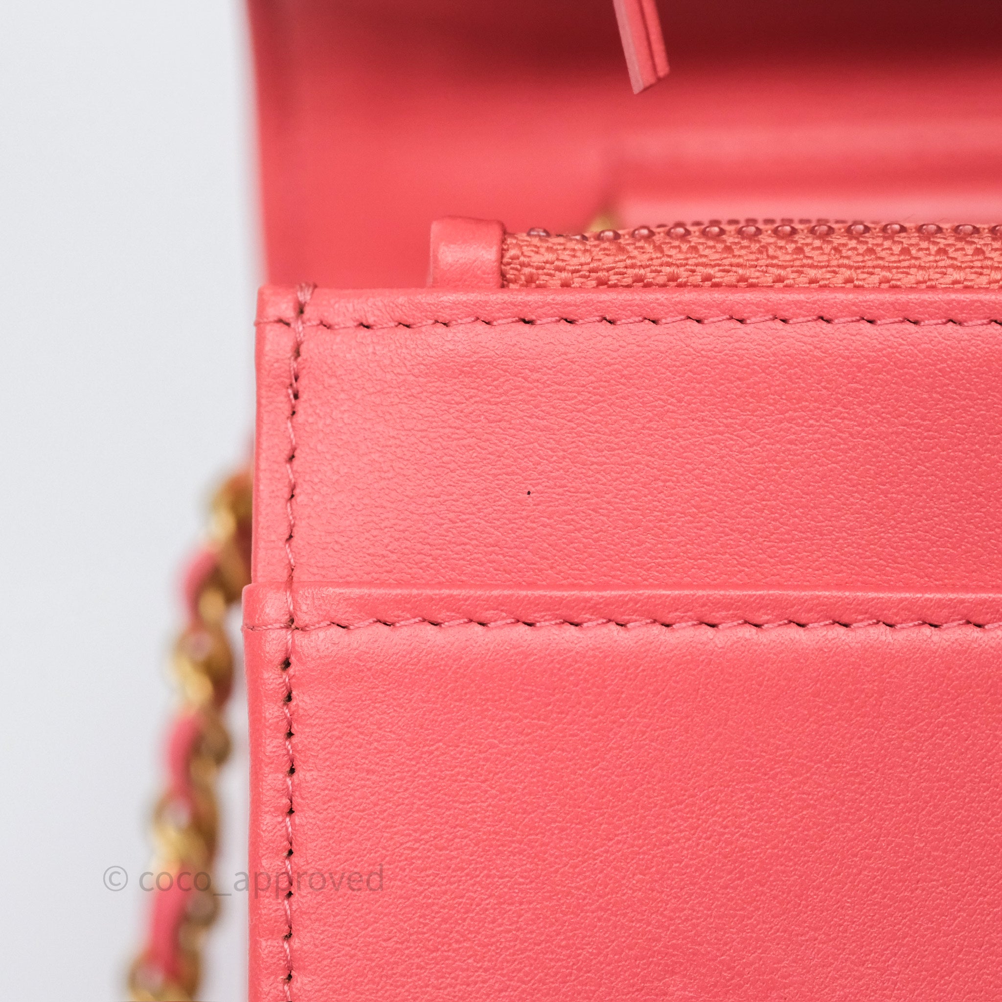 Chanel Boy Wallet on Chain WOC Quilted Dark Pink Caviar Leather with Aged Gold Hardware - Perfect for Evening Events & Luxury Fashion Accessories