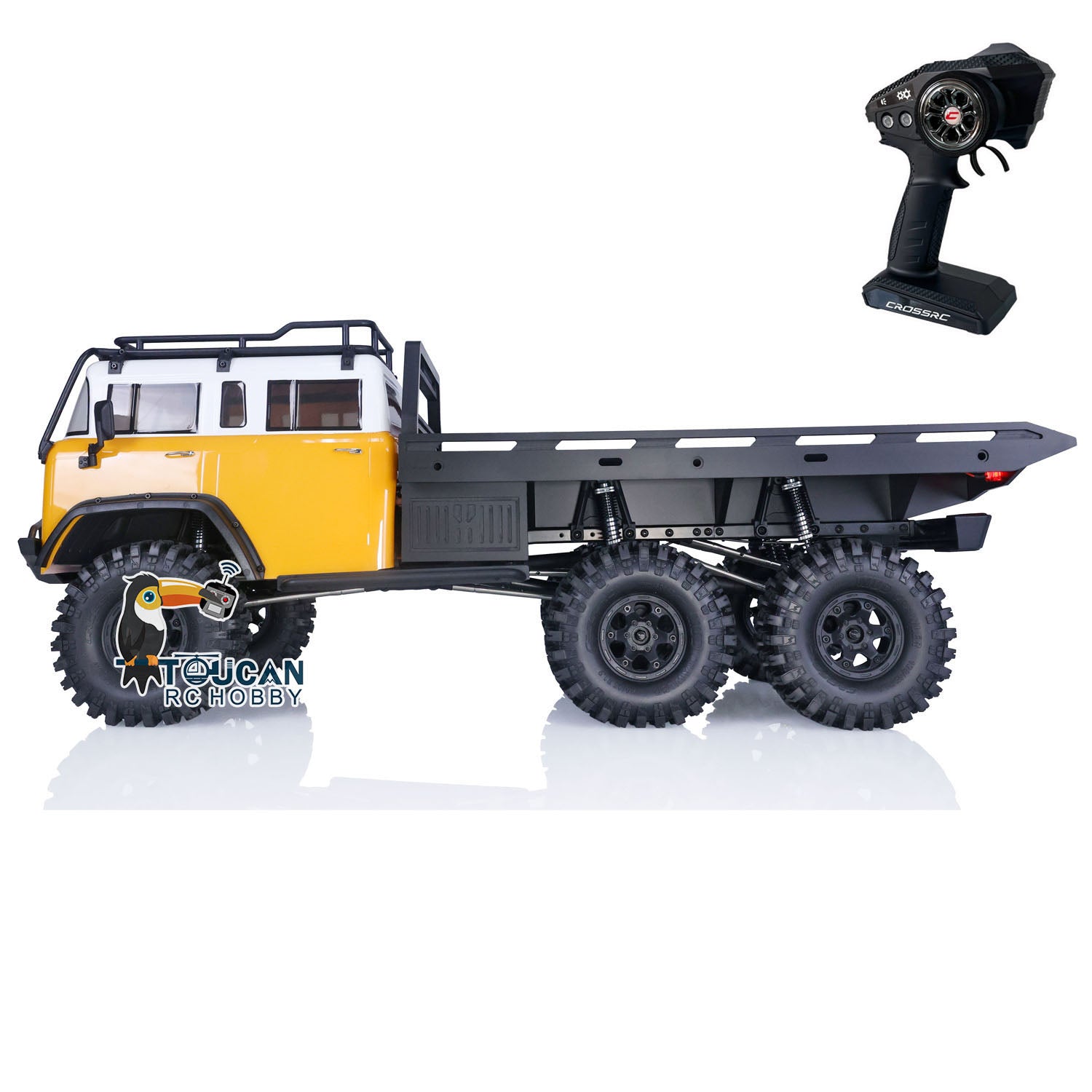 CrossRC JT6 1/10 Scale 6WD RC Crawler Truck - 2.4GHz Remote Control, ESC, Motor & LED Lights - DIY Off-Road Vehicle for Rock Crawling & Trail Adventures