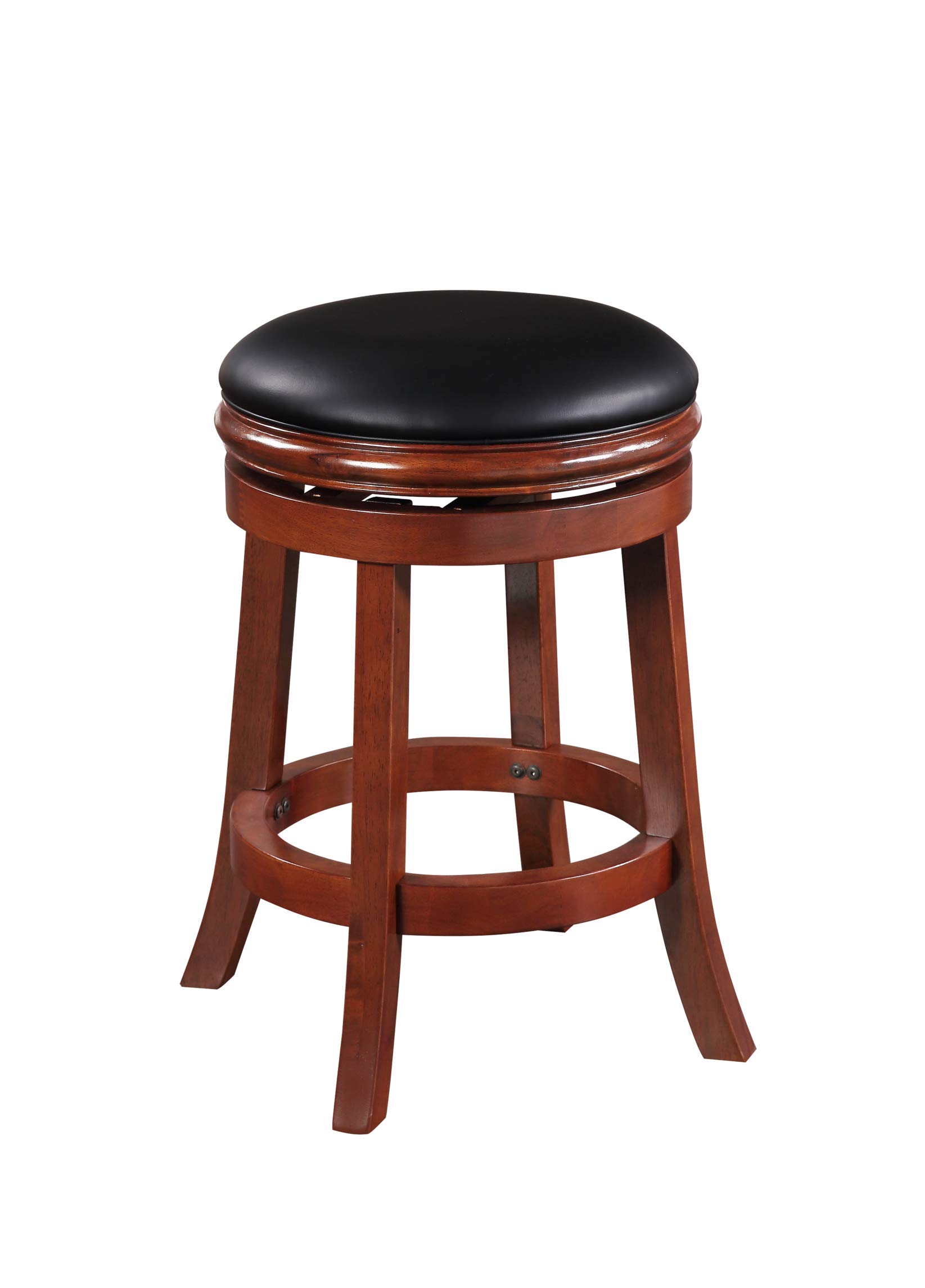 Boraam 24-Inch Backless Counter Height Stool in Cherry Wood - Perfect for Kitchen Islands, Breakfast Bars & Small Spaces