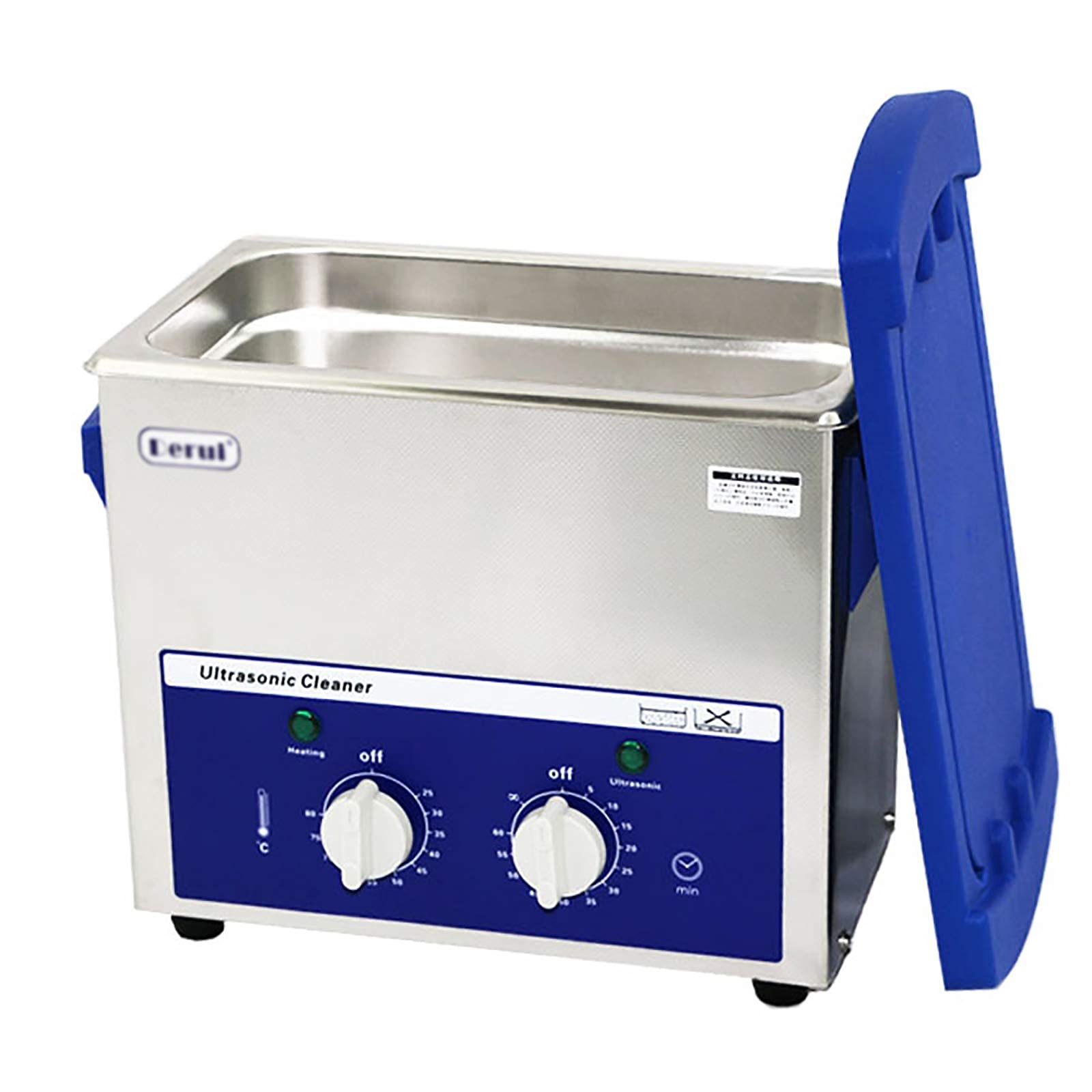 3L Ultrasonic Cleaner with Stainless Steel Tank, 40KHz for Jewelry, Watches, Dentures, Glasses & Metal Parts - Adjustable Knob Timer for Home & Professional Use