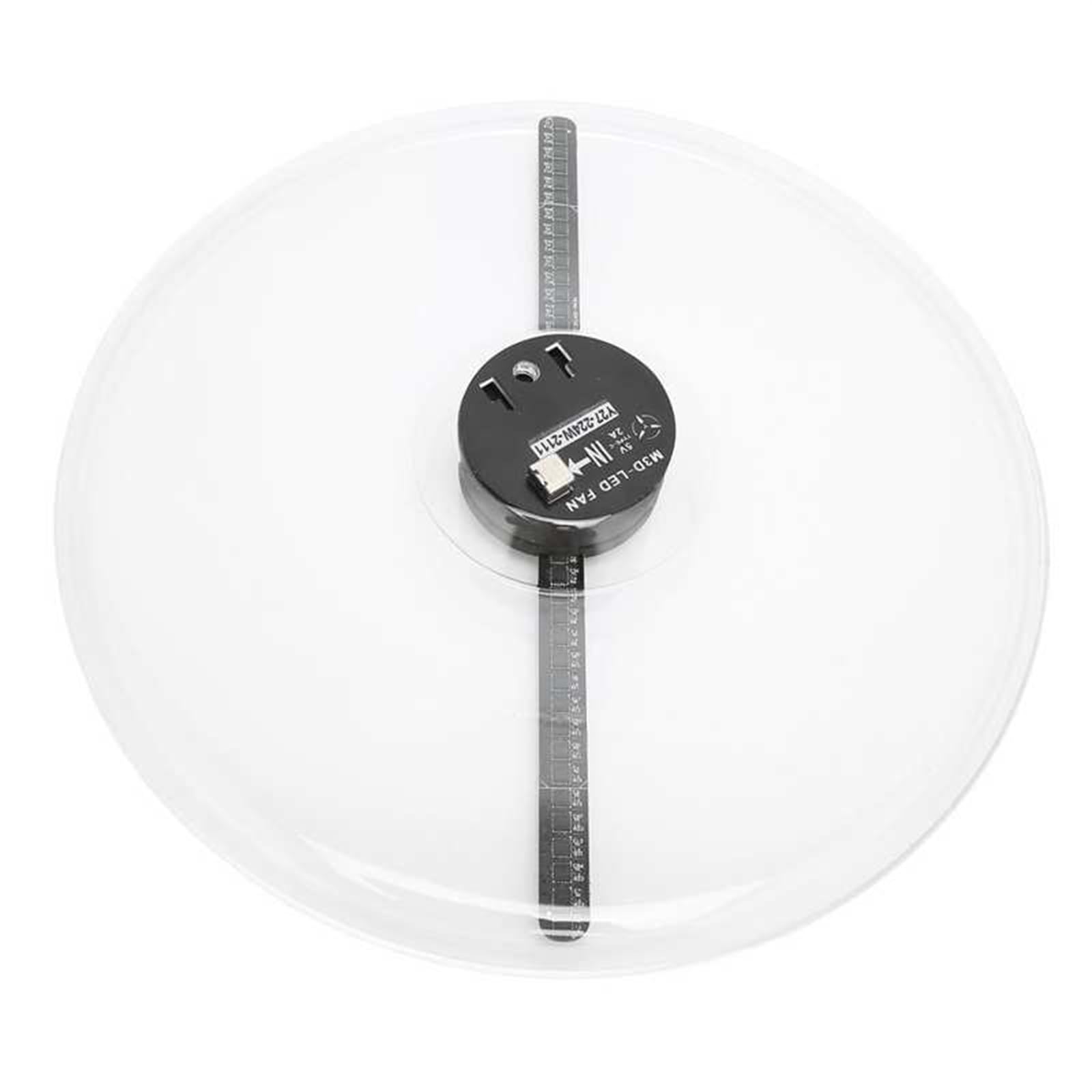 DELURA 10.6 Inch 3D LED Hologram Projector Fan with 224 LED Lights - 360° Holographic Advertising Display for Retail Stores, Events & Parties - Perfect for Product Showcases, Nightclubs and Trade Shows