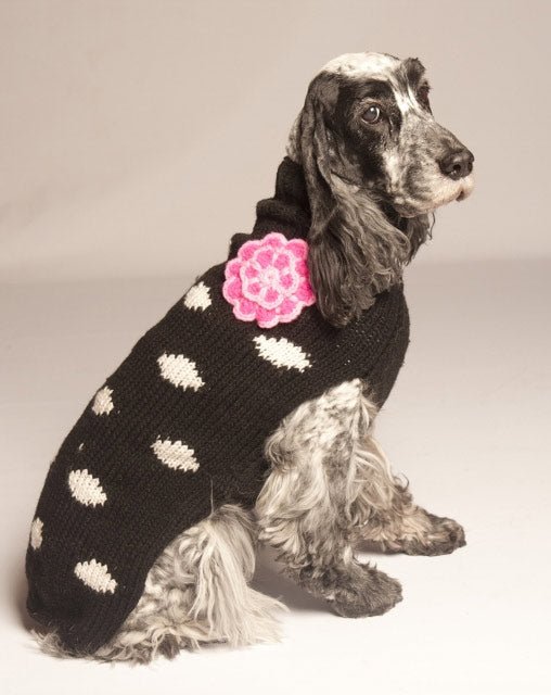 Stylish Black Polka Dot Sweater for Women - Trendy Knit Pullover with White Dots - Perfect for Casual Outfits, Office Wear & Fall Fashion