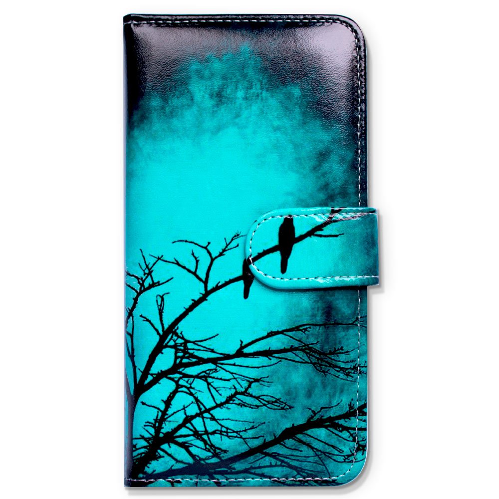 Premium Leather Wallet Case for Motorola Moto G Play 2021 - Black Bird Green Flip Cover with Card Slots & Kickstand | Perfect for Daily Use, Business Travel & Hands-Free Viewing