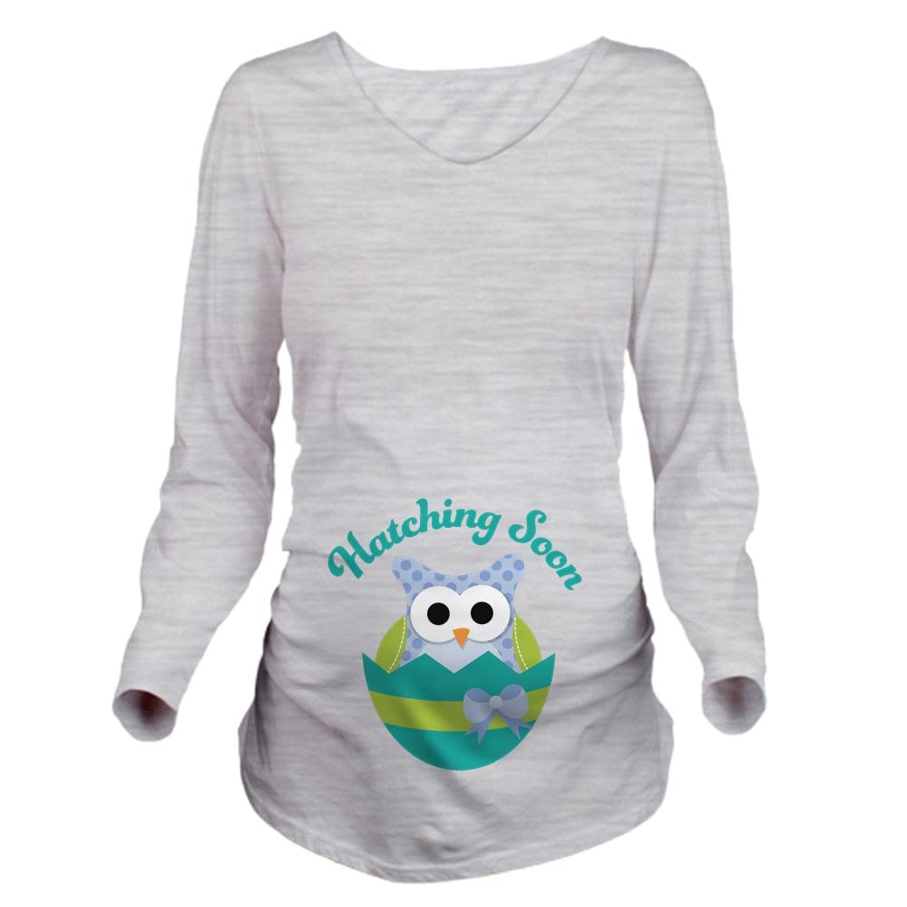Hatching Soon Easter Owl Maternity T-Shirt - Funny Pregnancy Announcement Tee for Expecting Moms - Perfect for Baby Showers, Gender Reveals & Easter Celebrations