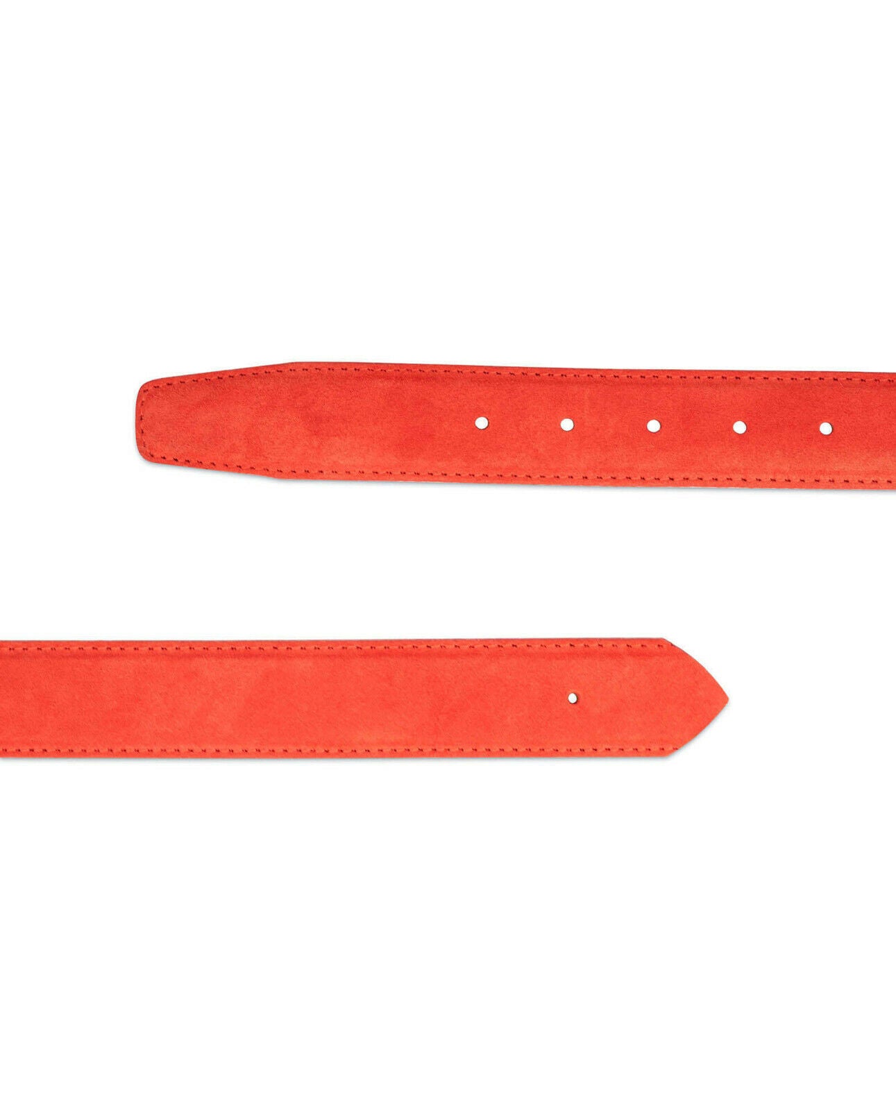 Genuine Red Leather Belt Strap Replacement for Ferragamo Buckle - 35mm Width Suede Men's Dress Belt | Formal & Business Attire Accessory