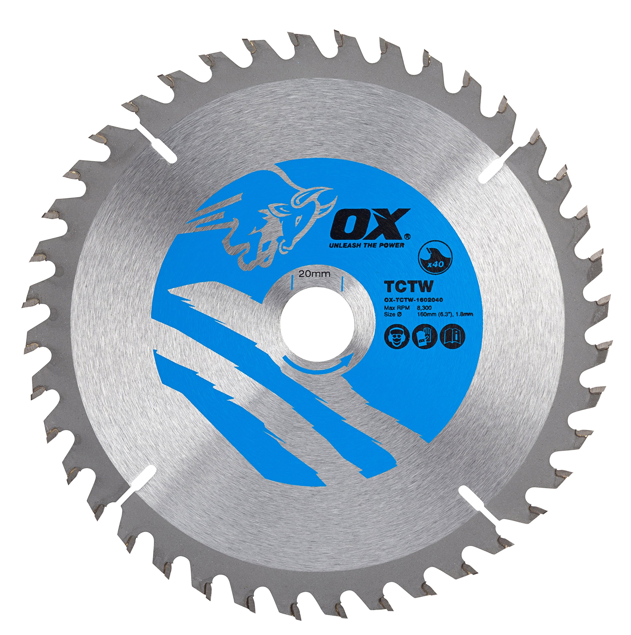 OX 160mm 40-Tooth ATB Circular Saw Blade for Wood Cutting - Perfect for DIY Projects, Carpentry, and Woodworking