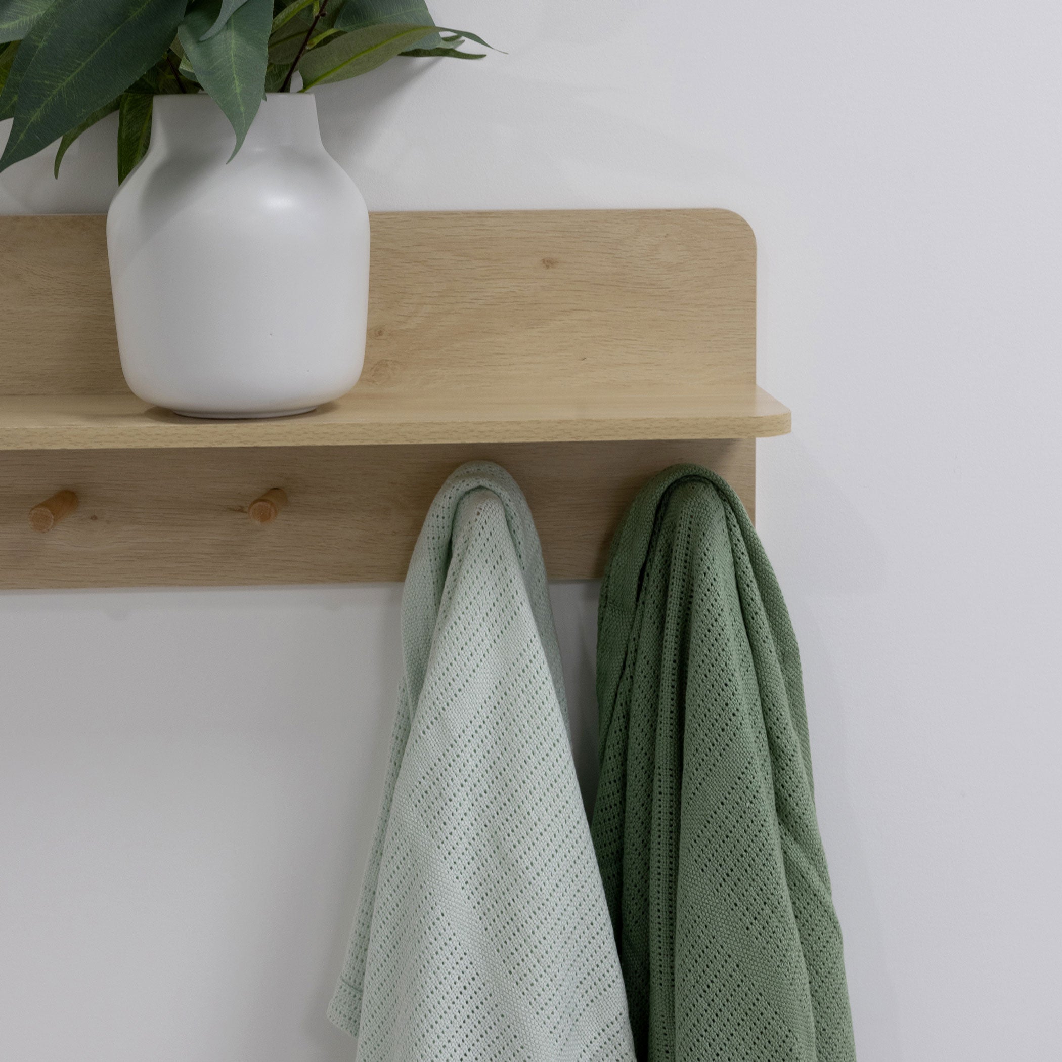 Nordic 2-Pack Cellular Blanket - Breathable Baby Blanket for Boys & Girls, Avocado & Forest Green - Perfect for Nursery, Stroller, and Swaddling