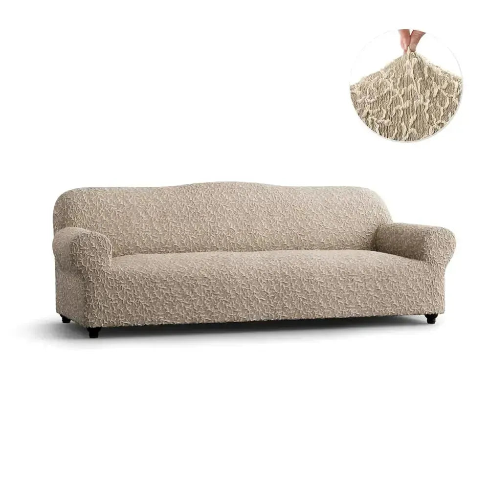 4-Seater Jacquard 3D Sofa Slipcover - Stretchable Furniture Protector for Living Room, Bedroom & Office - Easy Washable Couch Cover for Home Decor