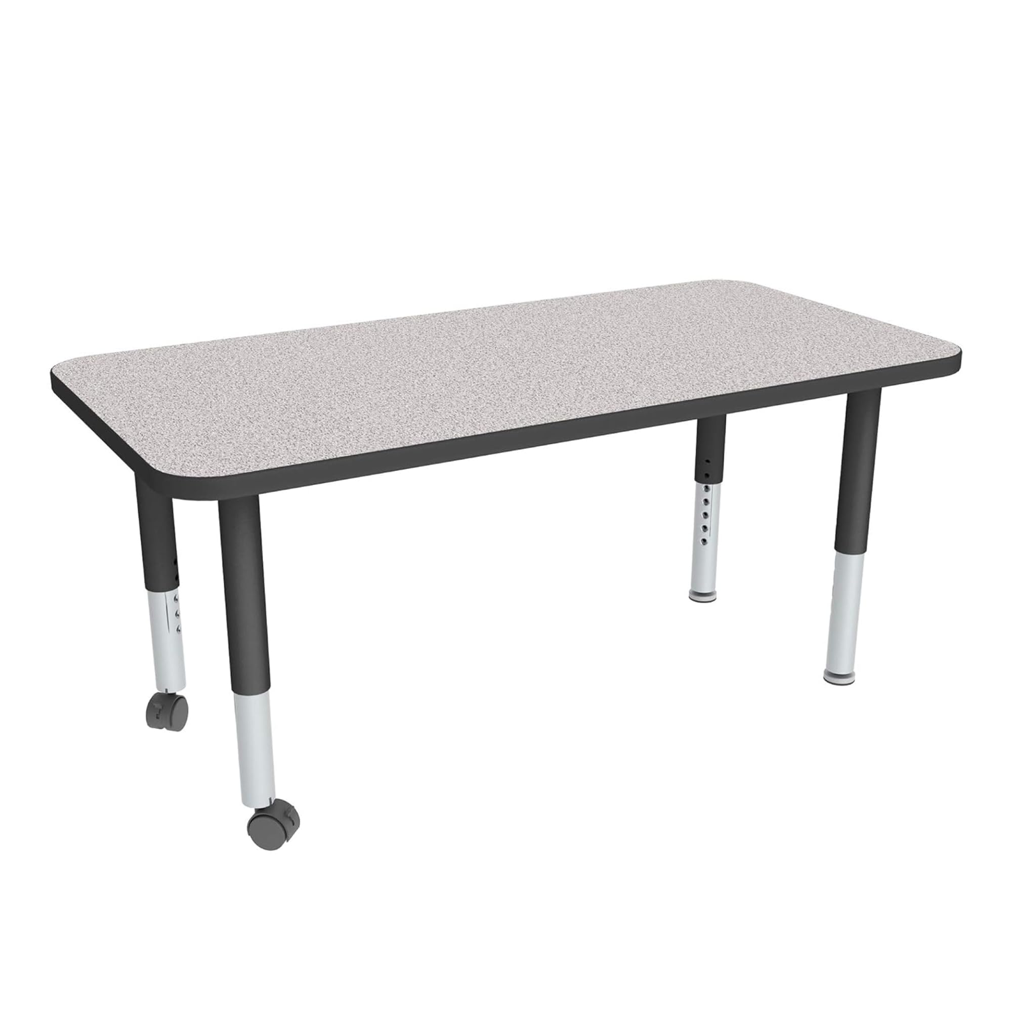 Adjustable Height Mobile Preschool Activity Table with Casters - 24