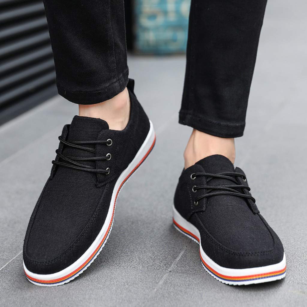 **IQYU Men's Running Shoes - Lightweight Breathable Trainers for Outdoor Sports & Casual Wear - Non-Slip Boat Deck Slippers with Soft Cushioning - Perfect for Jogging, Gym, Travel & Daily Use**