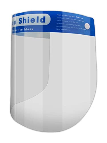 MAGID Reusable Clear Anti-Fog Safety Face Shields - Pack of 10 Full Face Shields for Adults with Soft Sponge Padding & Adjustable Elastic Headband - Ideal for Healthcare, Construction & Industrial Work Protection