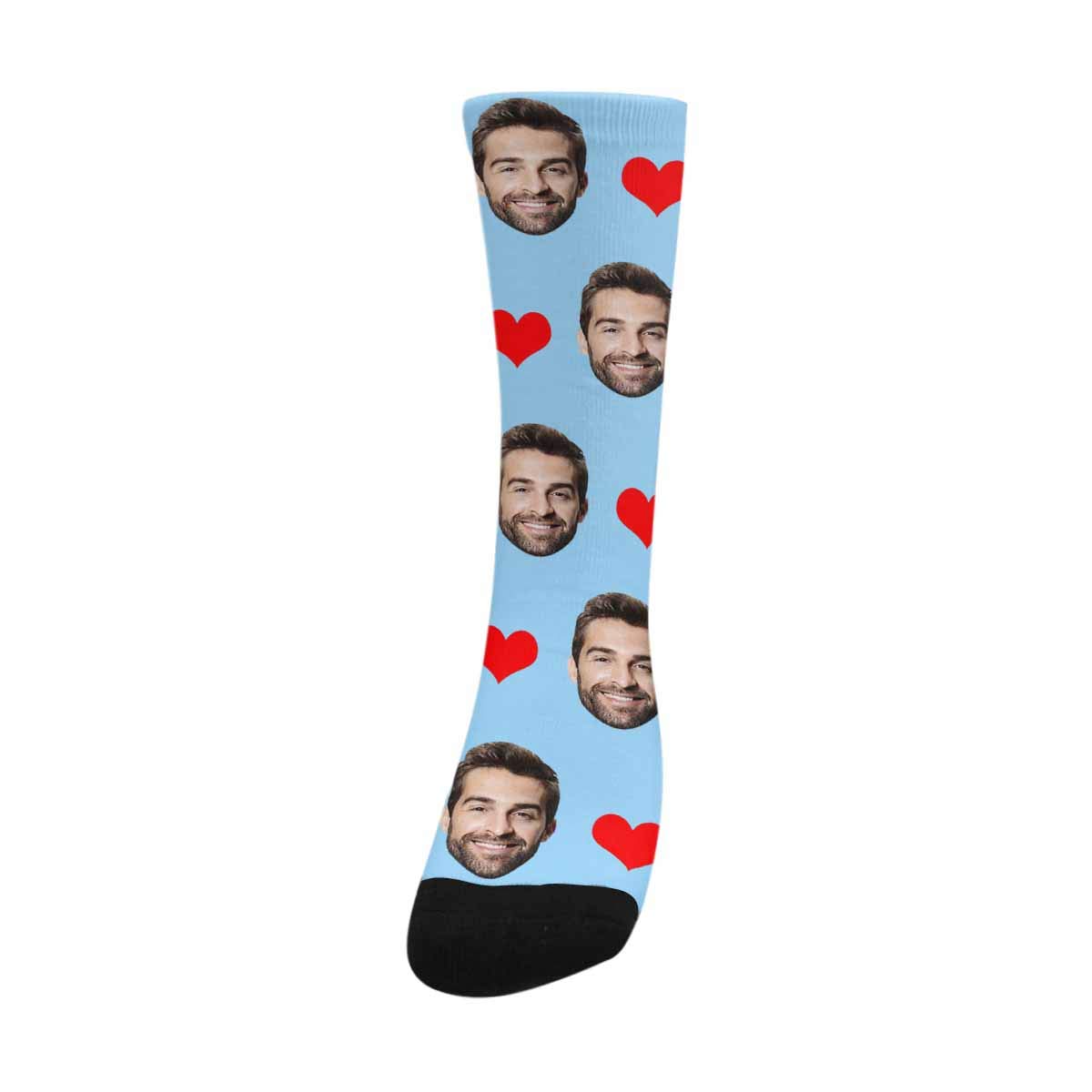 Custom Photo Pet Face Socks - Personalized Heart Colorful Crew Socks for Men & Women - Great Gift for Pet Lovers, Couples & Sock Enthusiasts - Perfect for Holidays, Birthdays & Everyday Wear
