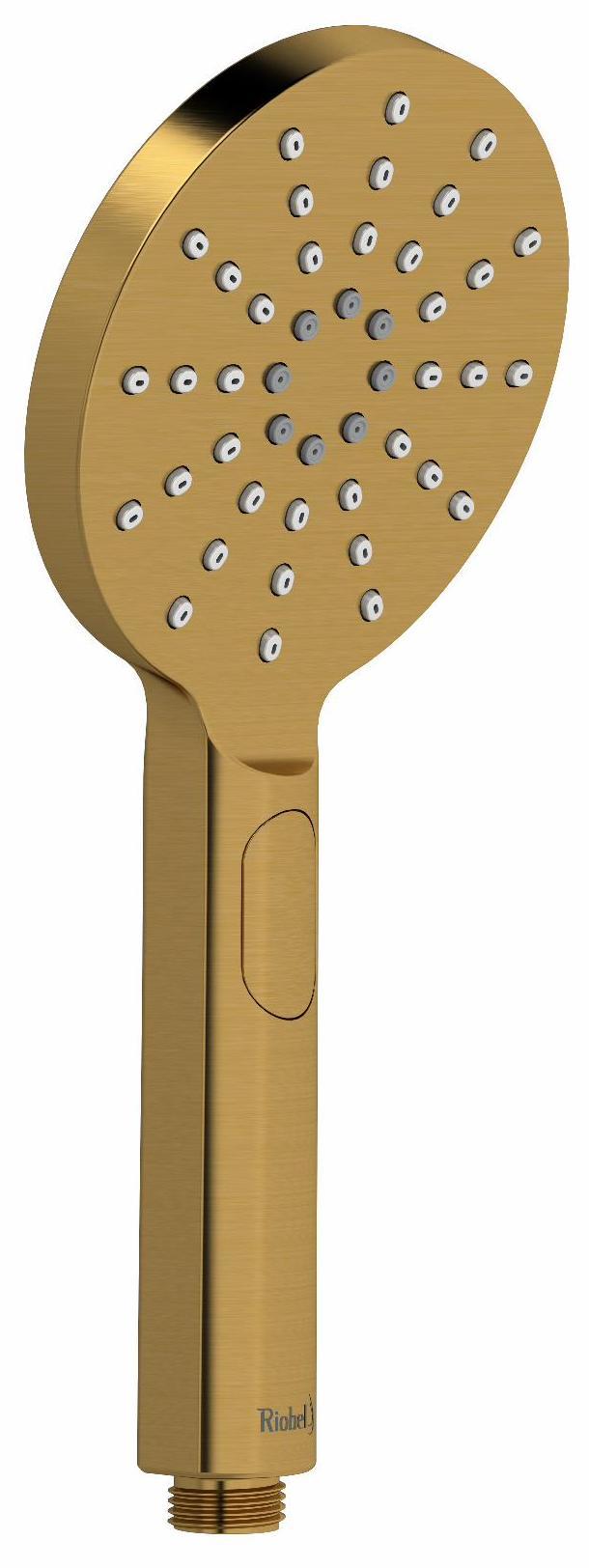 2 Function Handshower 1.8 GPM Brushed Gold - High Pressure Shower Head with Hose for Bathroom & Spa Relaxation - Model 4364BG WS RIOBEL