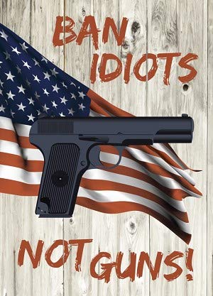 Open Road Brands 'Ban Idiots Not Guns' Metal Sign 12