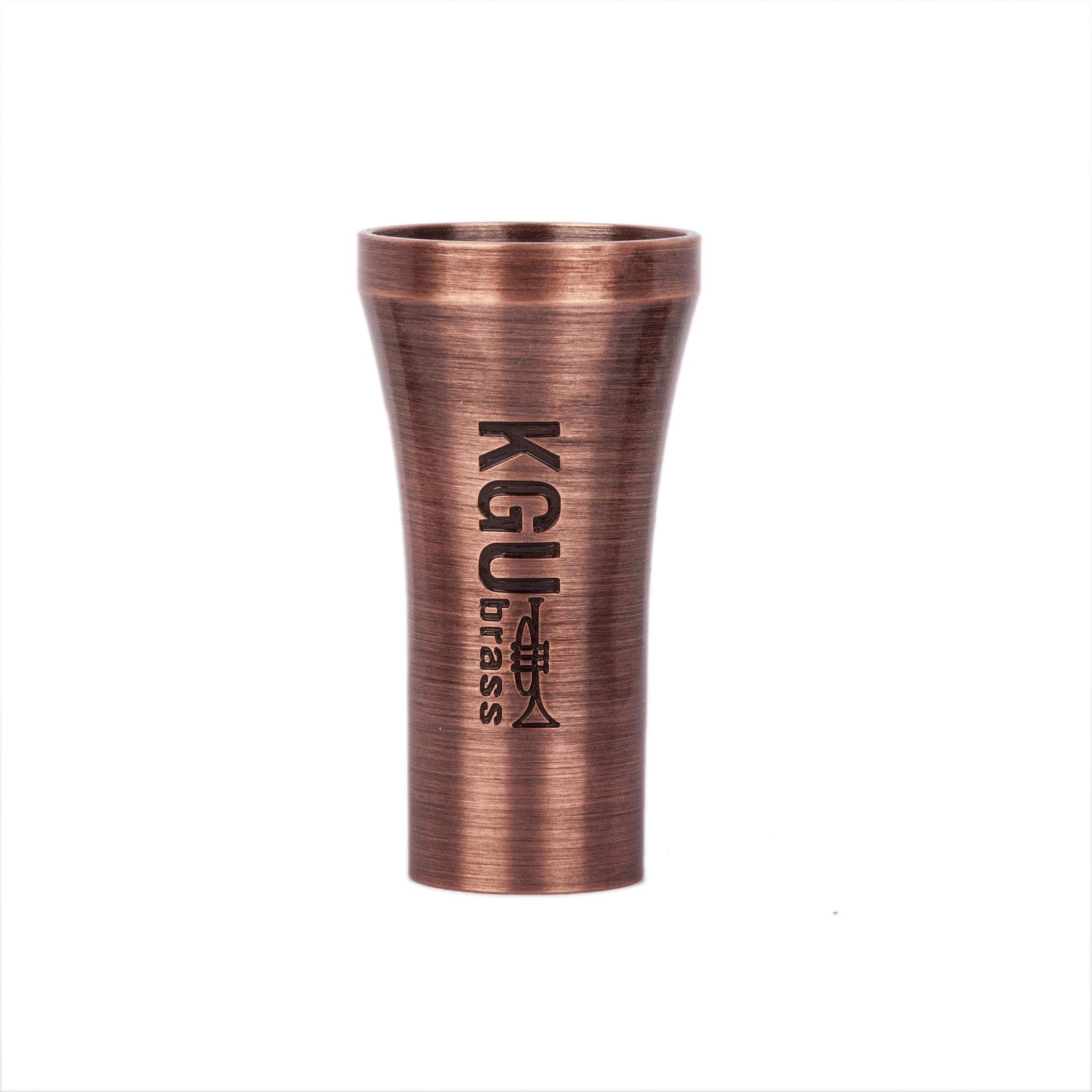 Custom Made KGU Brass Trumpet Mouthpiece Booster - Antique Copper Lacquer Finish | Professional Trumpet Accessory for Jazz, Classical & Marching Band Performances