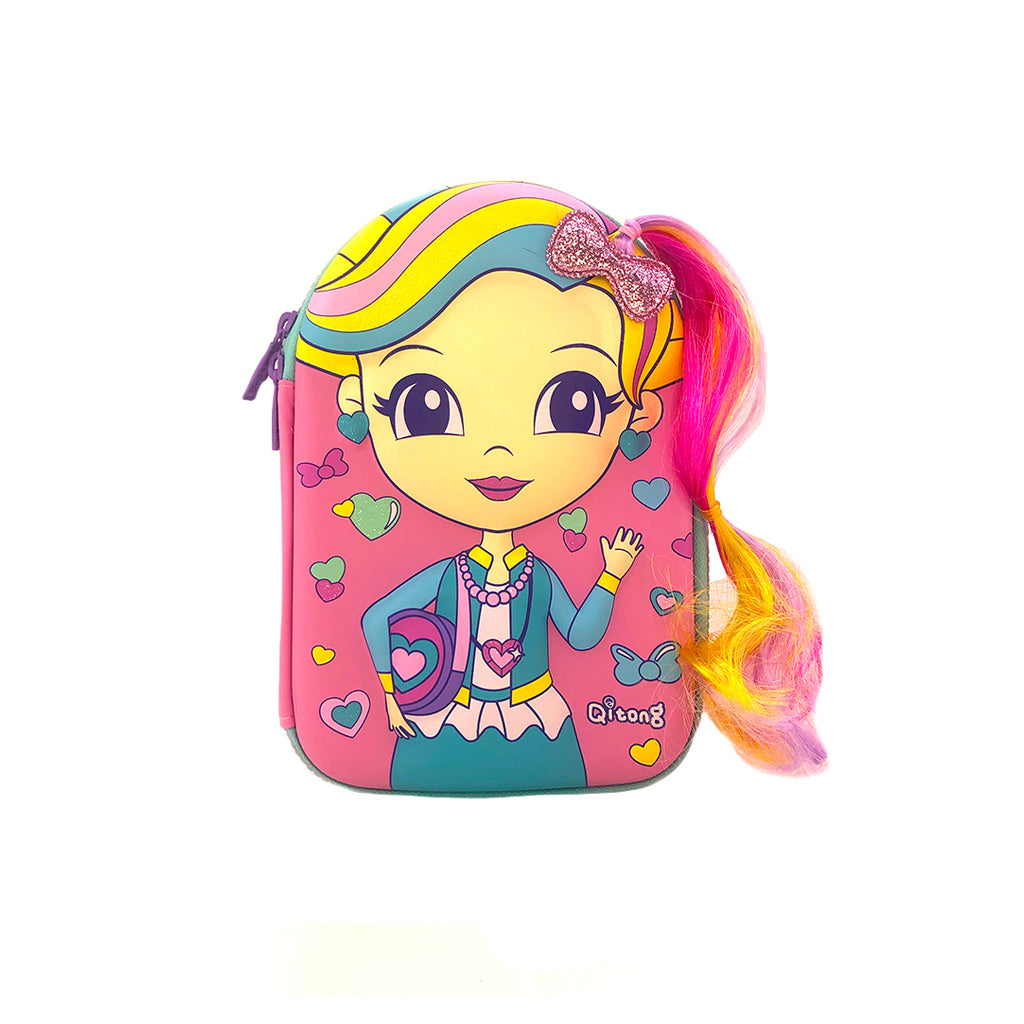 Hard Top Pencil Case for School & Office - Durable Zipper Pouch for Pens, Markers & Art Supplies - Perfect for Students, Teachers & Professionals - Hey Girl Collection