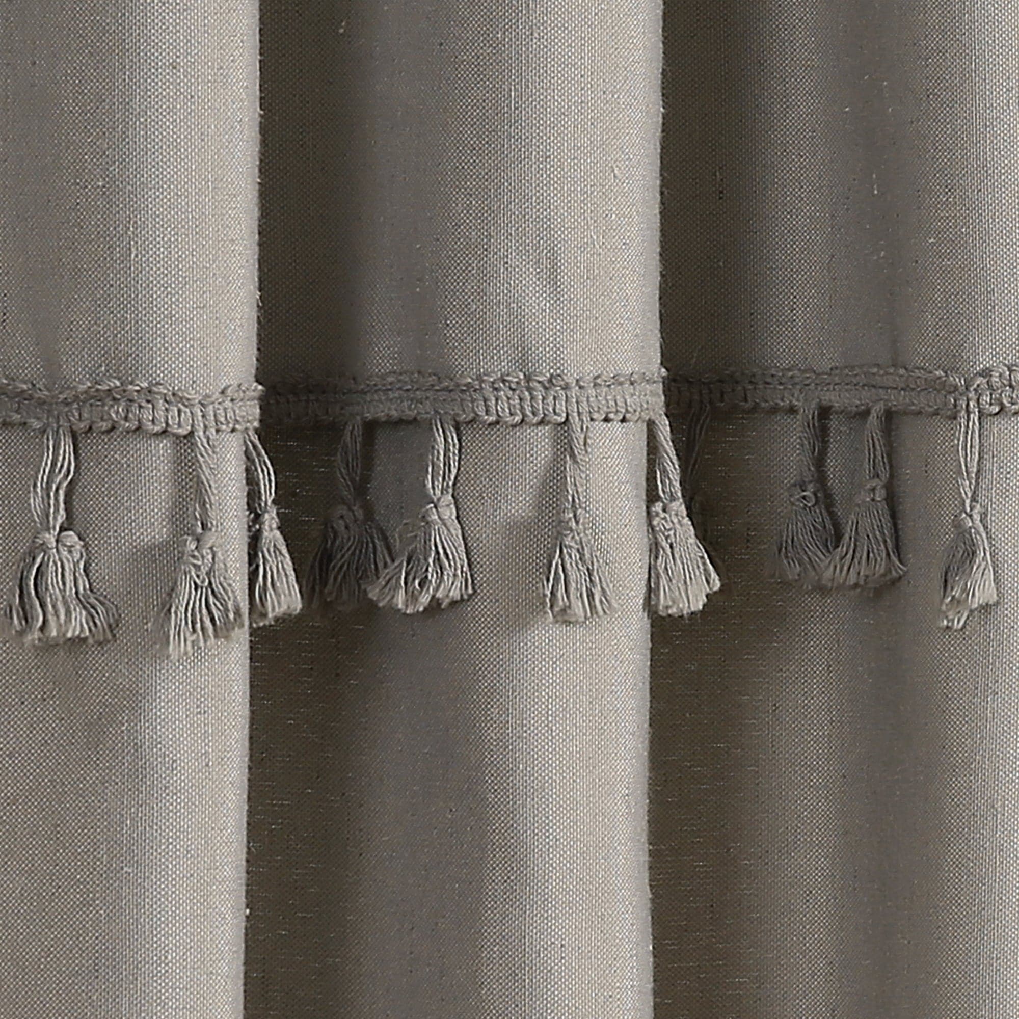 Elegant Ivy Tassel Window Curtain Panel Set - Blackout Drapes for Living Room & Bedroom - Home Decor with Leaf Pattern for French Doors & Windows