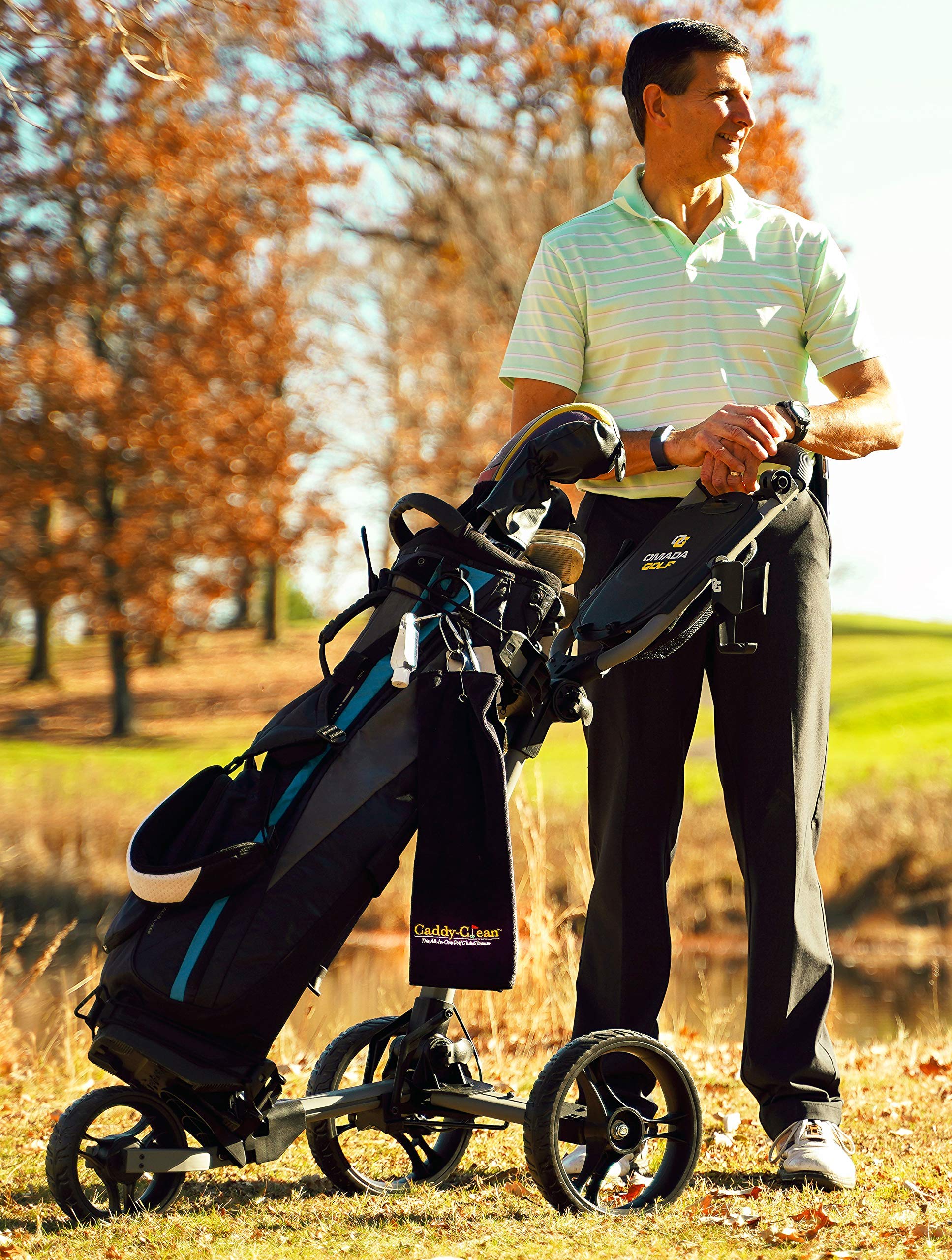 Lightweight Folding Golf Push Cart with Adjustable Bag Stand | Portable Golf Cart for Men & Women | Perfect for Golf Courses, Driving Range & Outdoor Practice
