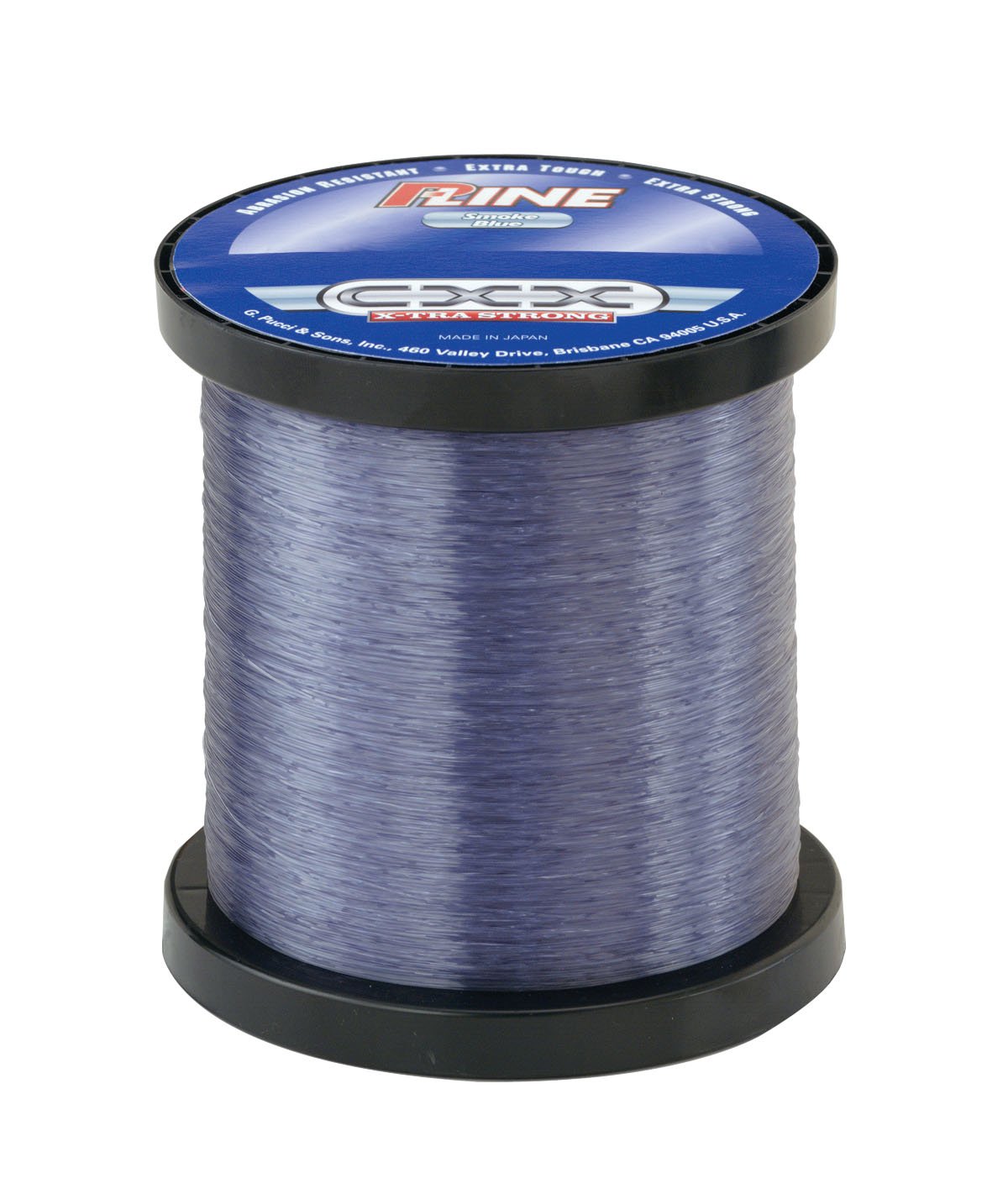 P-Line CXX-Xtra Strong Fishing Line Bulk Spool - High Performance Smoke Blue Color for Saltwater & Freshwater Fishing - Ideal for Bass, Trout, and Deep Sea Angling