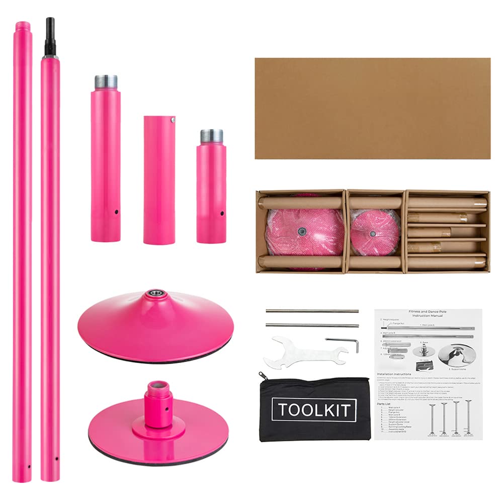 45mm Spinning Portable Pole Dancing Pole for Home - Extendable Dance Pole for Bedroom, Studio & Fitness, Perfect for Beginners & Professionals