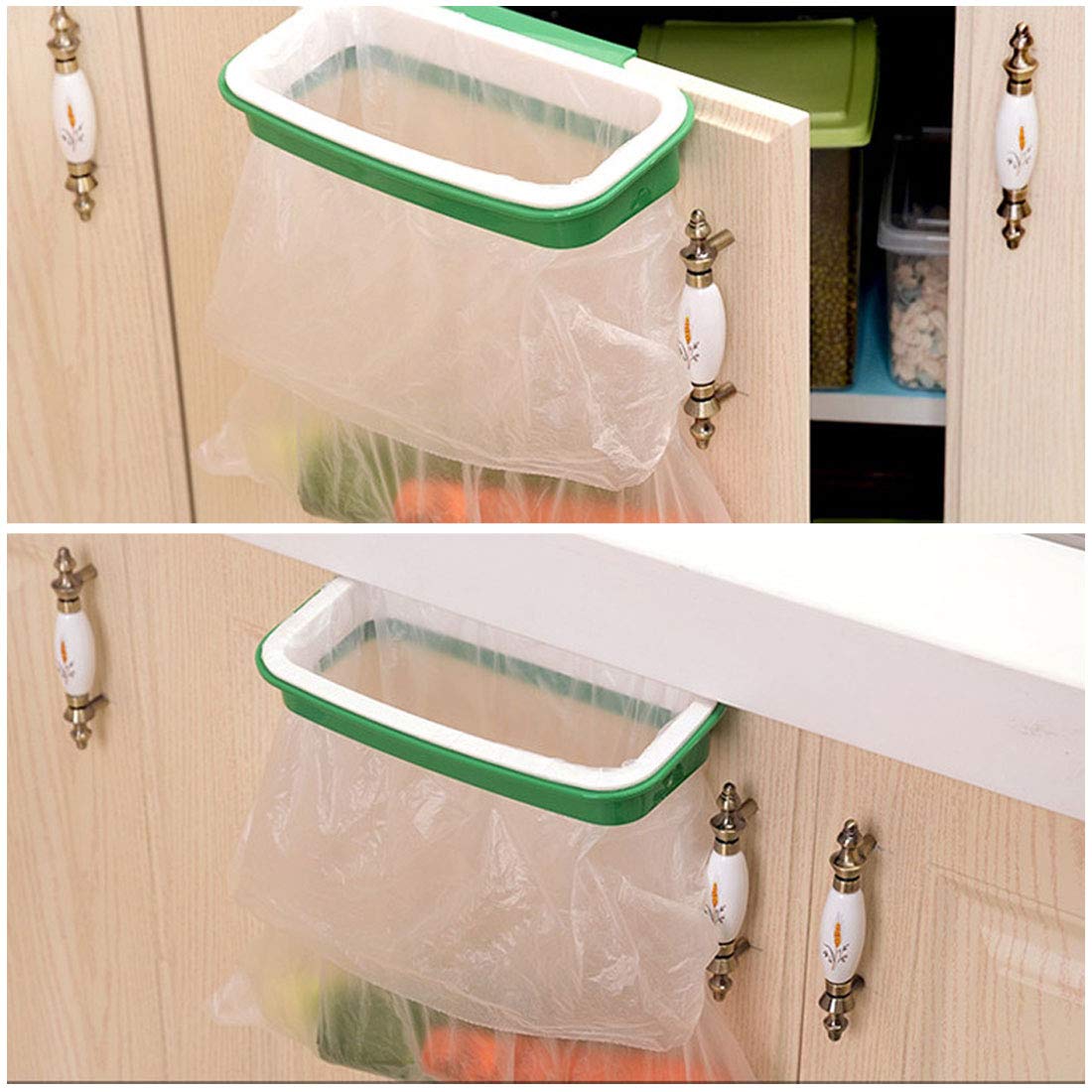 GARASANI Office Trash Bag Holder with Storage Rack - Compact Waste Bin Organizer for Home, Office & Kitchen Use