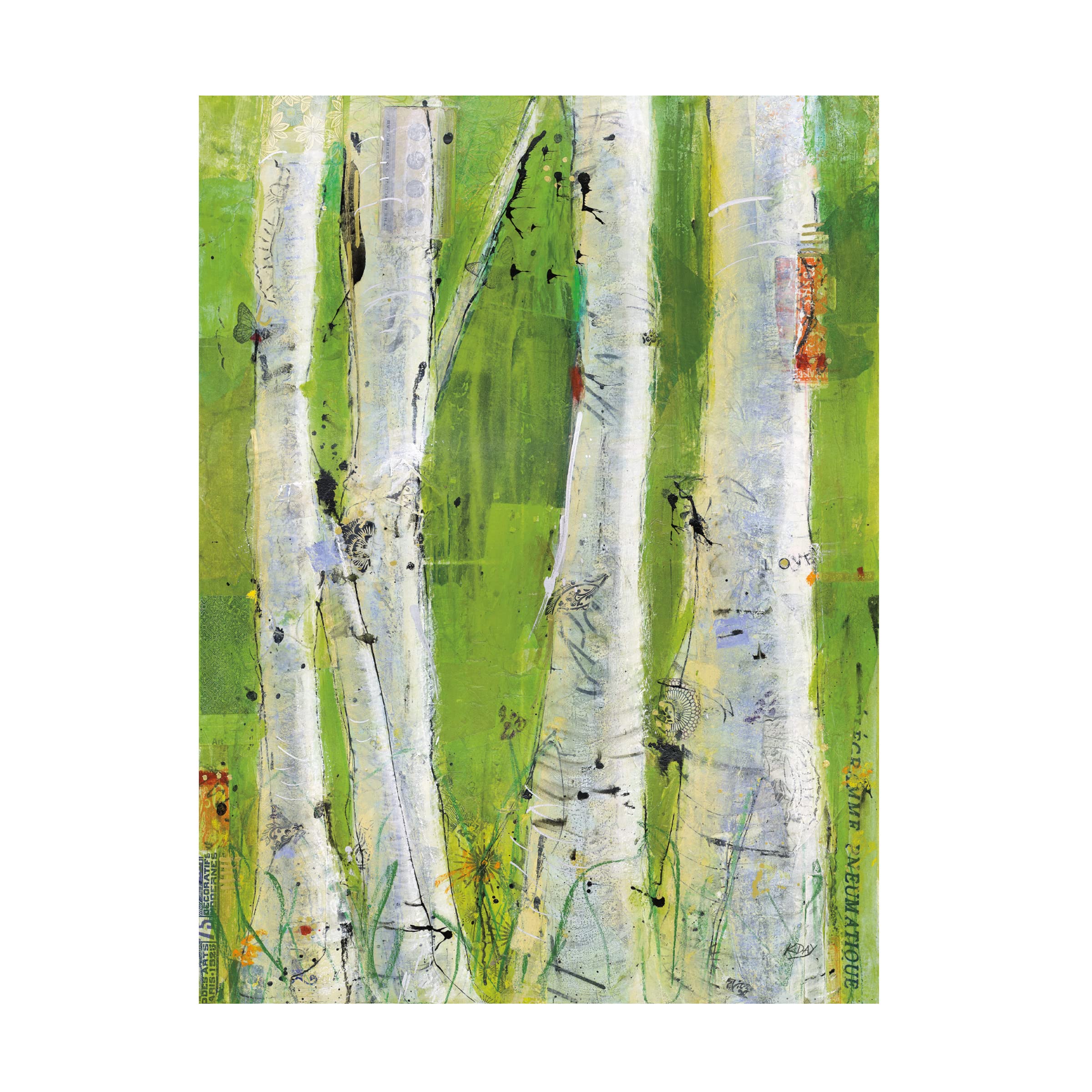 Trademark Fine Art 'Love' Canvas Wall Art by Kellie Day - Romantic Home Decor for Living Room, Bedroom & Office