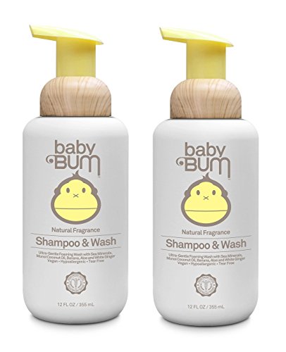 Sun Bum Baby Bum Natural Fragrance Shampoo & Body Wash - 2 Pack for Gentle Baby Bath Time | Hypoallergenic & Tear-Free Formula for Sensitive Skin | Perfect for Newborns & Toddlers