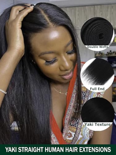 Yaki Straight Bundles Natural Back Color
