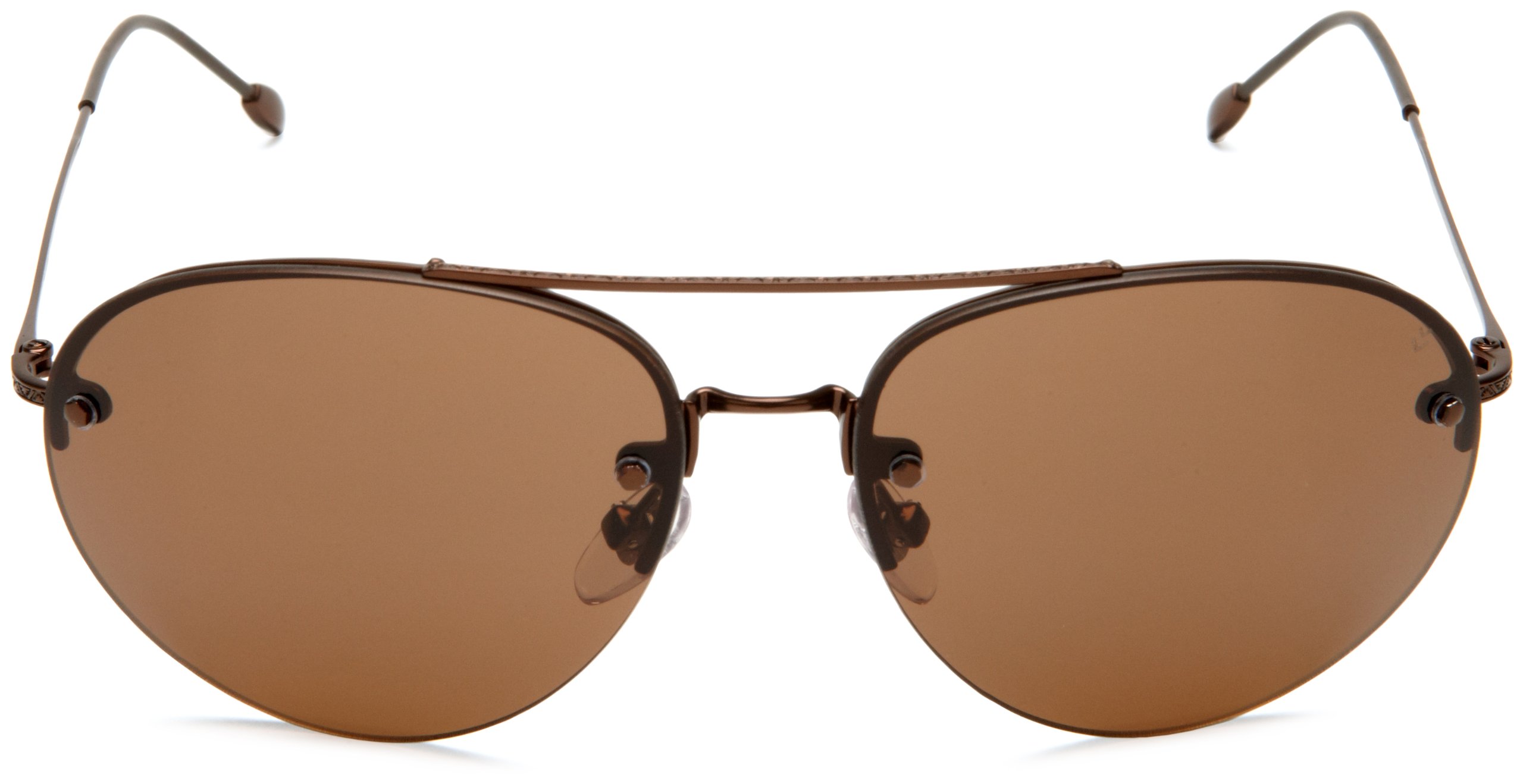 John Varvatos Men's V762 Rectangular Sunglasses - Polarized UV Protection Aviator Style for Driving & Outdoor Activities
