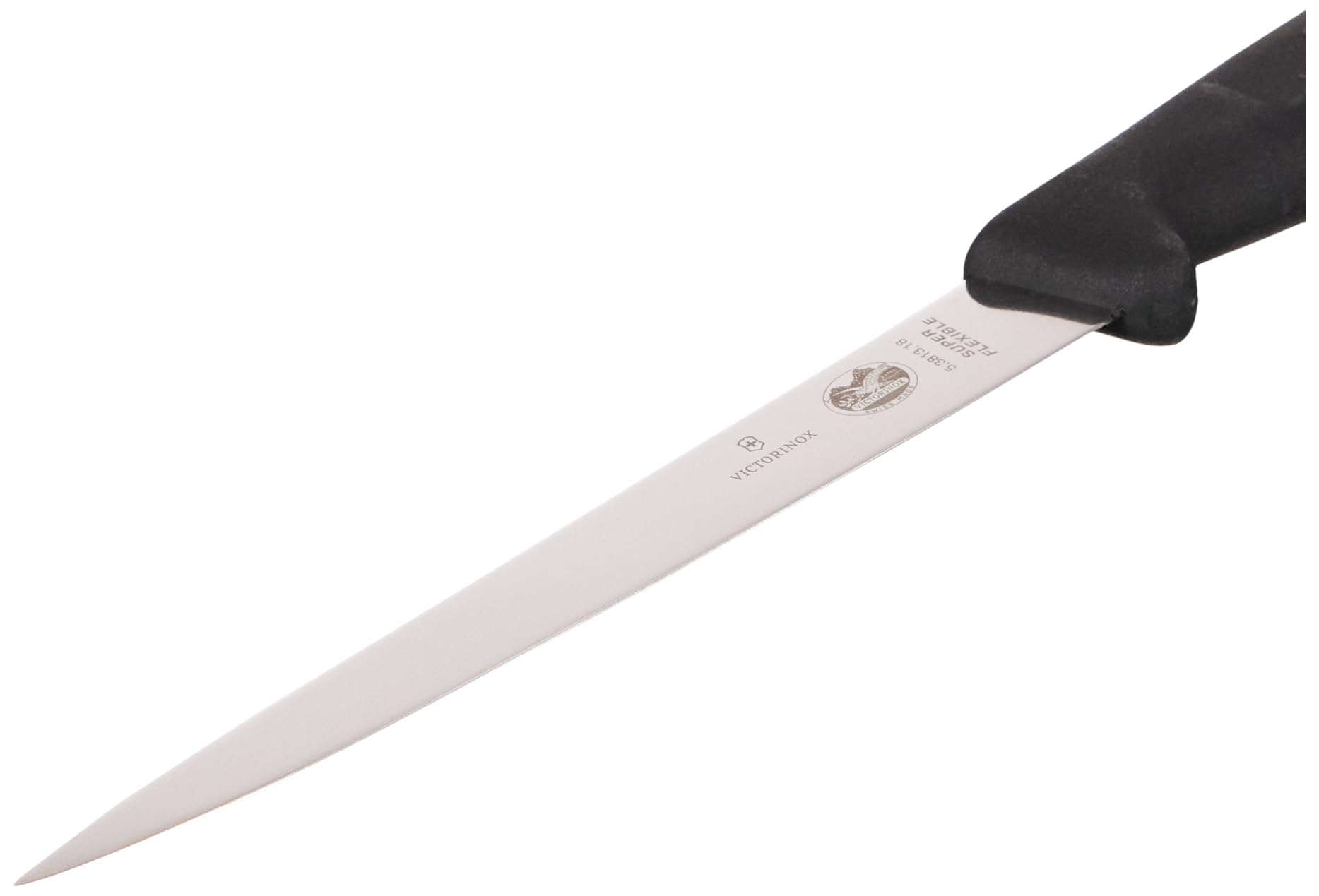 Victorinox 7 Inch Fillet Knife with Straight Flexible Blade - Black Fibrox Handle for Fish Cleaning, Hunting & Outdoor Cooking - Model 5.3813.18