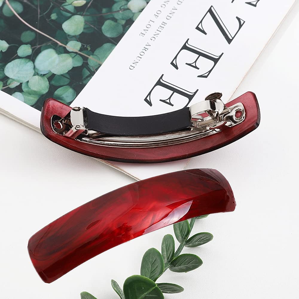 Retro French Hair Barrettes for Women - 4 Colors & Styles for Everyday Elegance