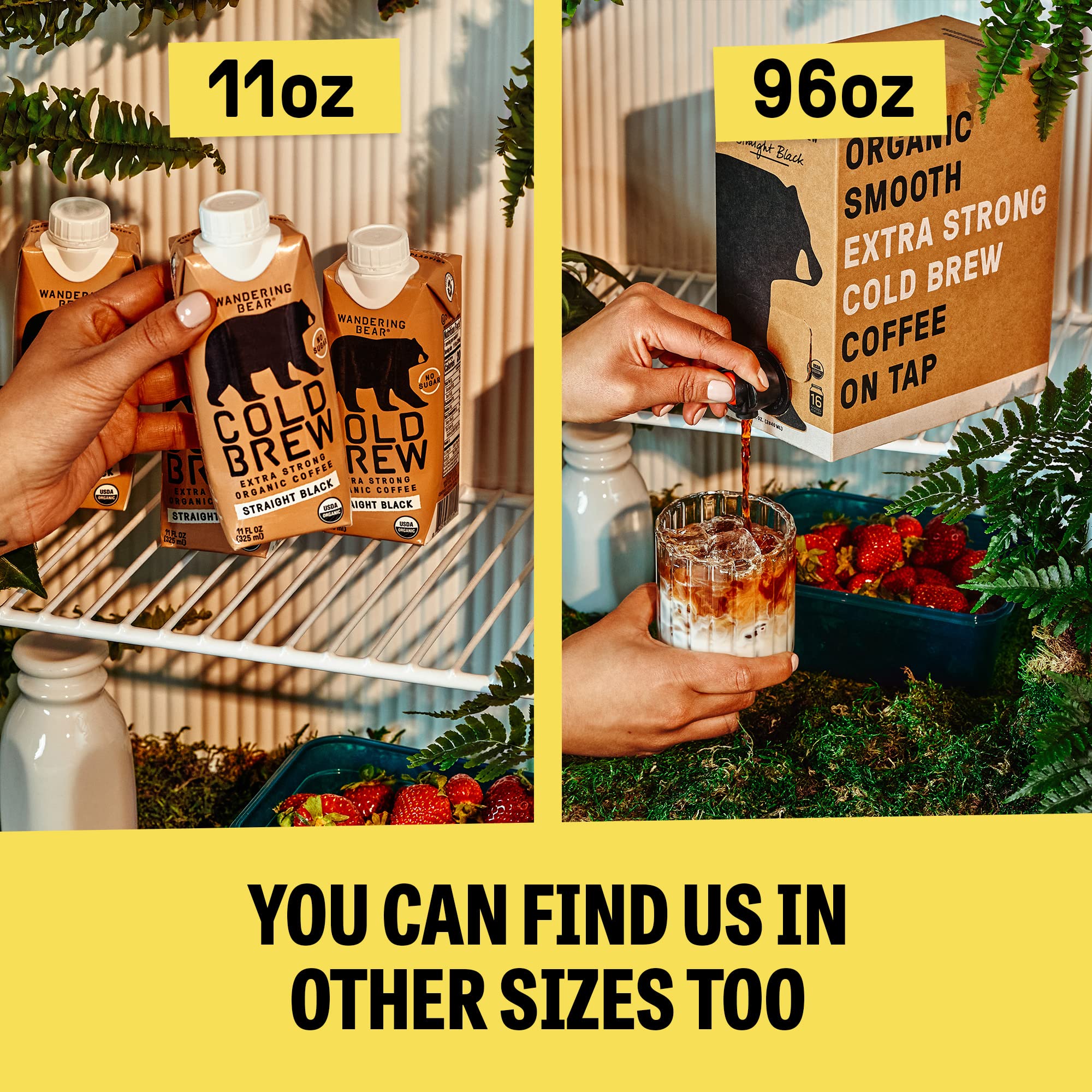 Organic Caramel Cold Brew Coffee - Extra Strong, Bold & Smooth - Unsweetened, Gluten Free, Vegan - Ready to Drink Iced Coffee (32 fl oz, 6 Pack) - Perfect for Office, Gym & Outdoor Activities