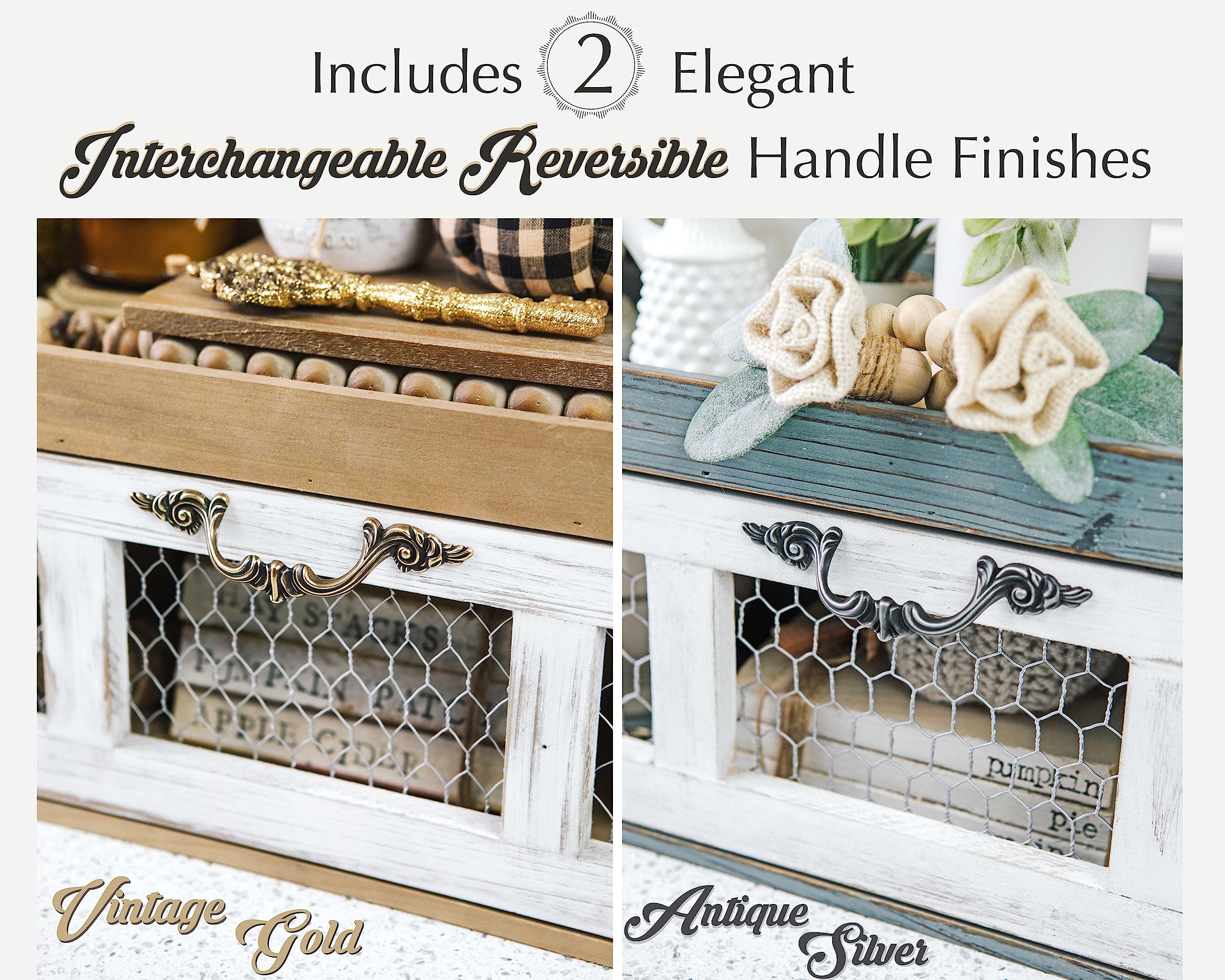 Farmhouse Chicken Wire Countertop Shelving Organizer - Rustic Kitchen Pantry Storage Cabinet with Felt Liner - Decorative Display for Country Kitchen Island - White | Perfect for Organizing Spices, Cookbooks, and Kitchen Essentials