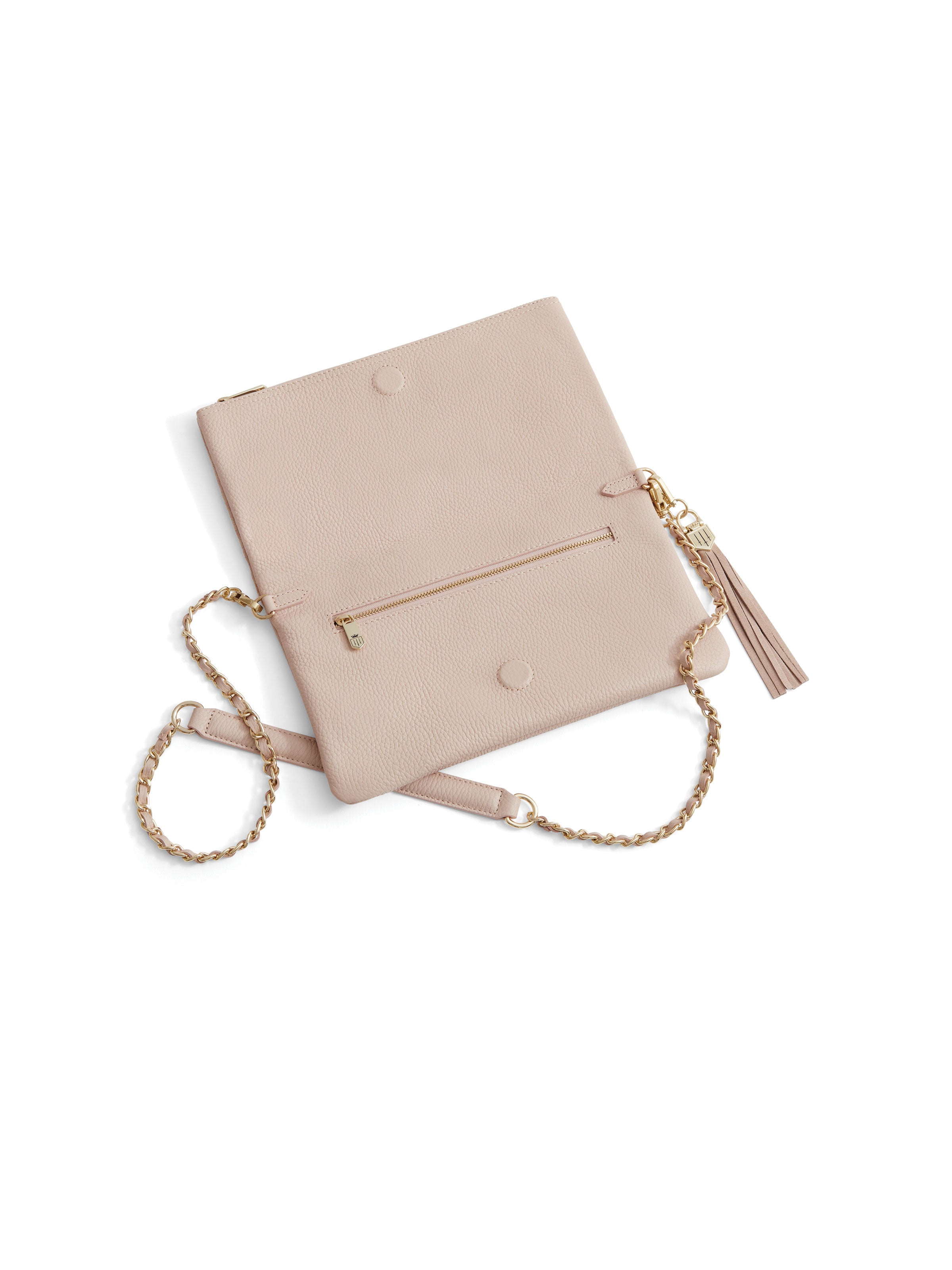 Finsbury Clutch Bag in Blush Pink - Elegant Women's Handbag for Parties, Weddings & Evening Events