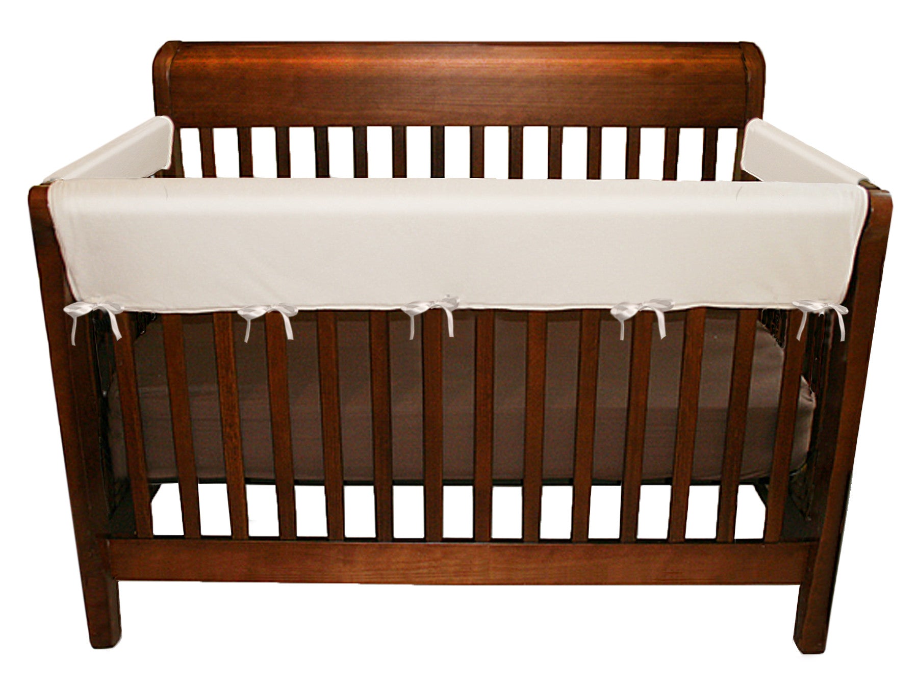 3-Piece Soft Rail Convertible Crib Protector in Cream - Breathable Mesh for Baby Safety | Perfect for Nursery, Daycare & Travel Use