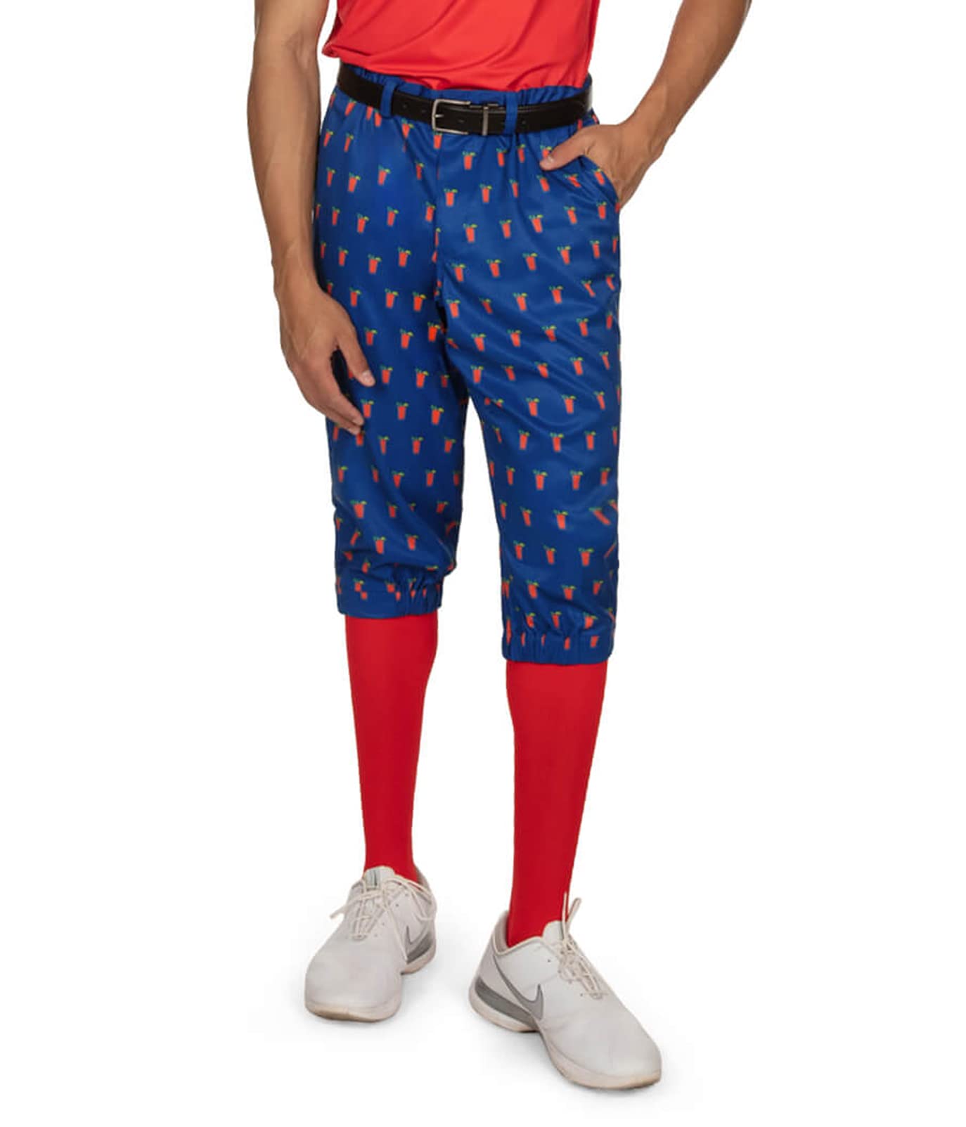 Tipsy Elves Men's Golf Knickers with Matching Socks - Athletic Fit Performance Pants with Unique Designs - Perfect for Golf Tournaments & Casual Wear