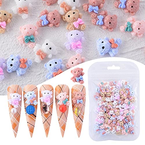 100pcs DIY Flatback Nail Art Charms - Macaron Resin Nail Decorations & Slime Beads for Nail Art, Scrapbooking, Jewelry Making, Phone Case Decoration - Cute Craft Supplies for DIY Projects & Gift Making