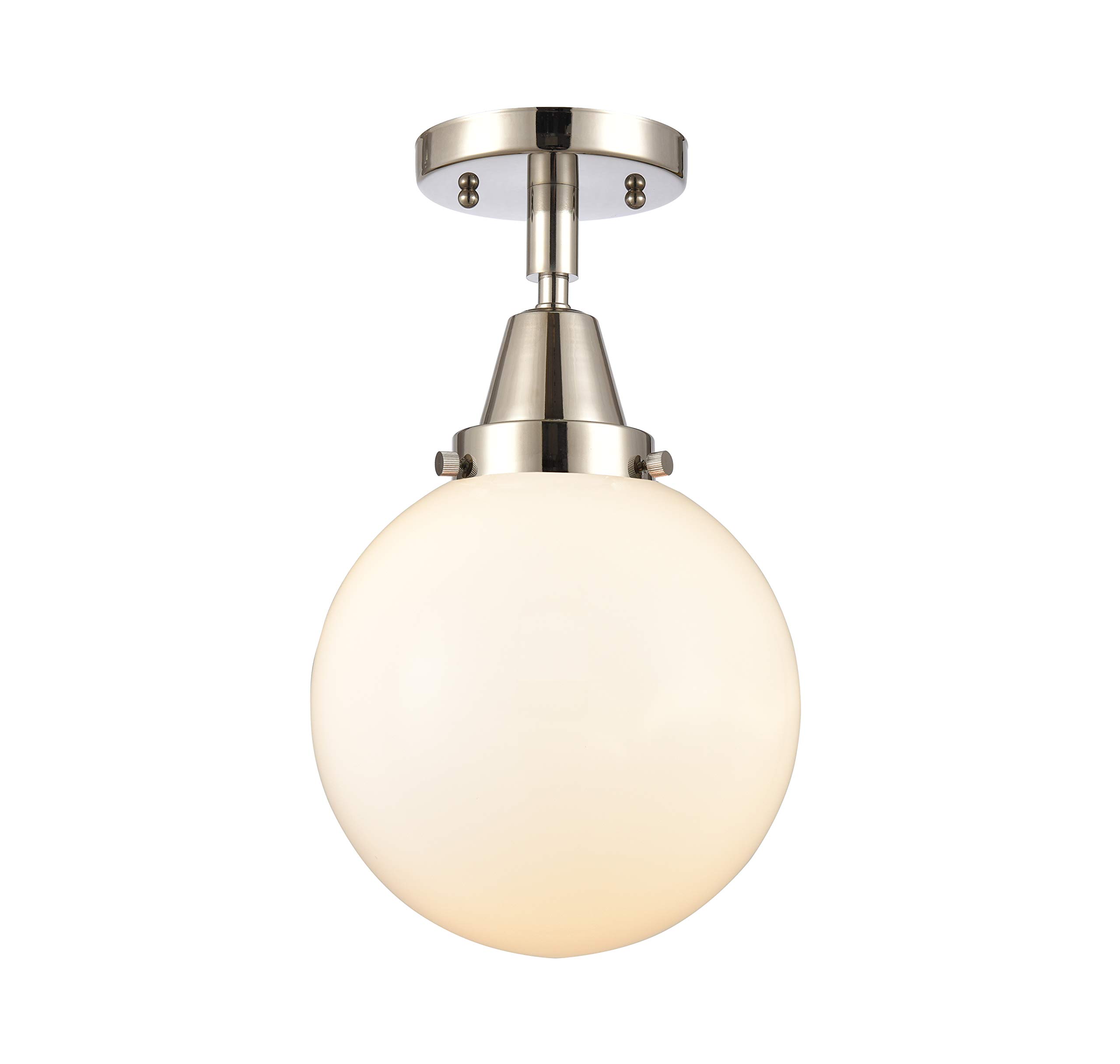Franklin Restoration Collection 447-1C-PN-G201-8-LED Modern LED Flush Mount Ceiling Light - Energy Efficient Lighting for Bedroom, Kitchen, Hallway & Closet