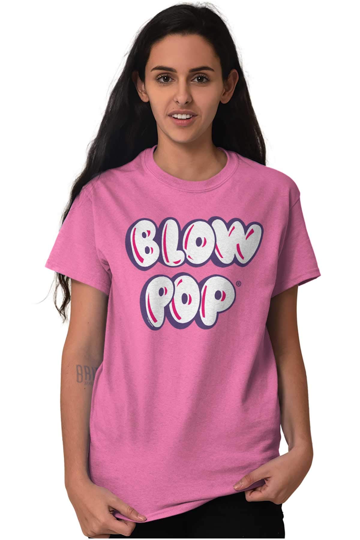 Vintage Candy Logo Blow Pop Graphic T-Shirt for Women - Retro Sweet Treat Design Casual Tee - Perfect for Parties, Gifts & Everyday Wear