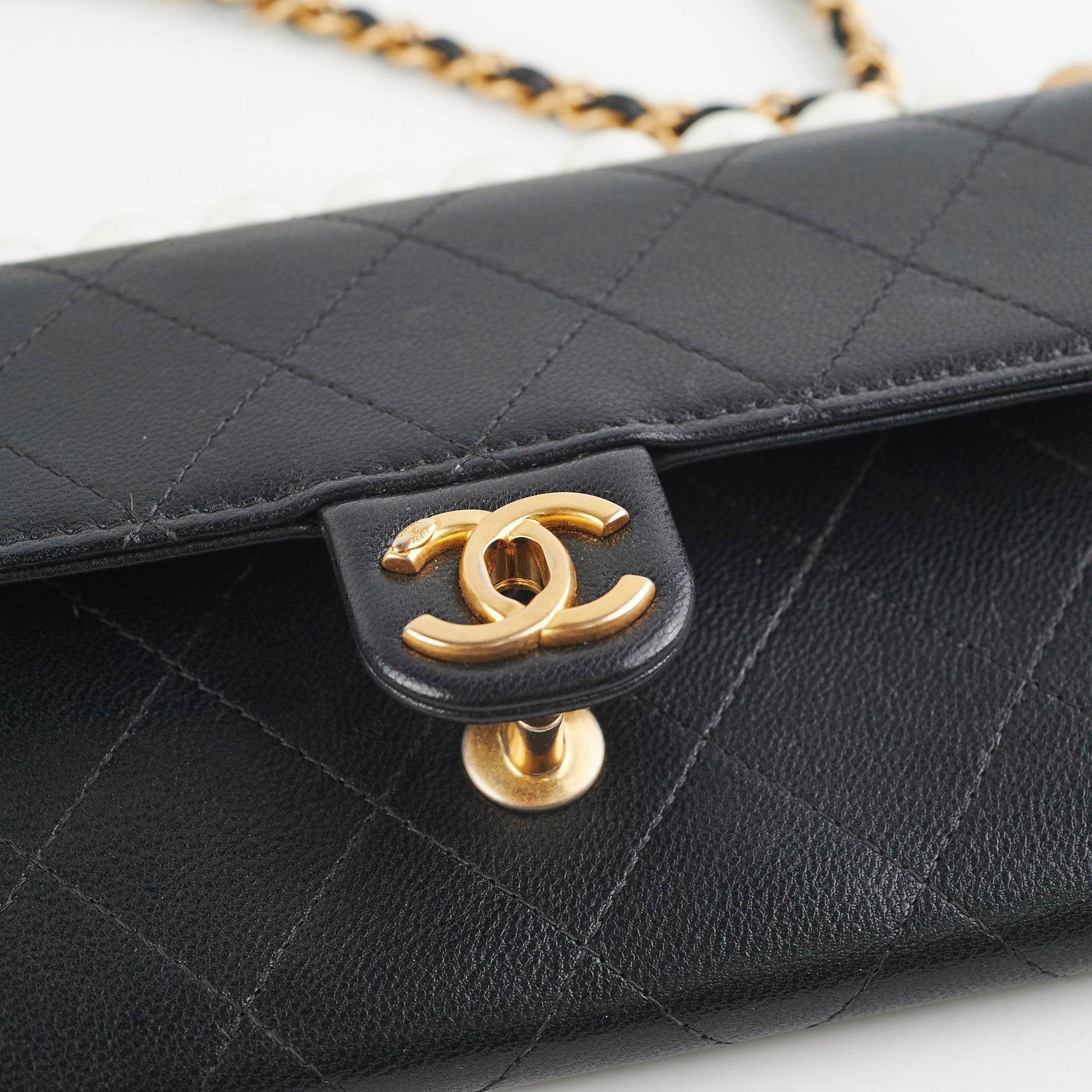 Chanel Pearl Black Long Wallet On Chain WOC - Luxury Crossbody Bag for Women, Perfect for Evening Events & Daily Use