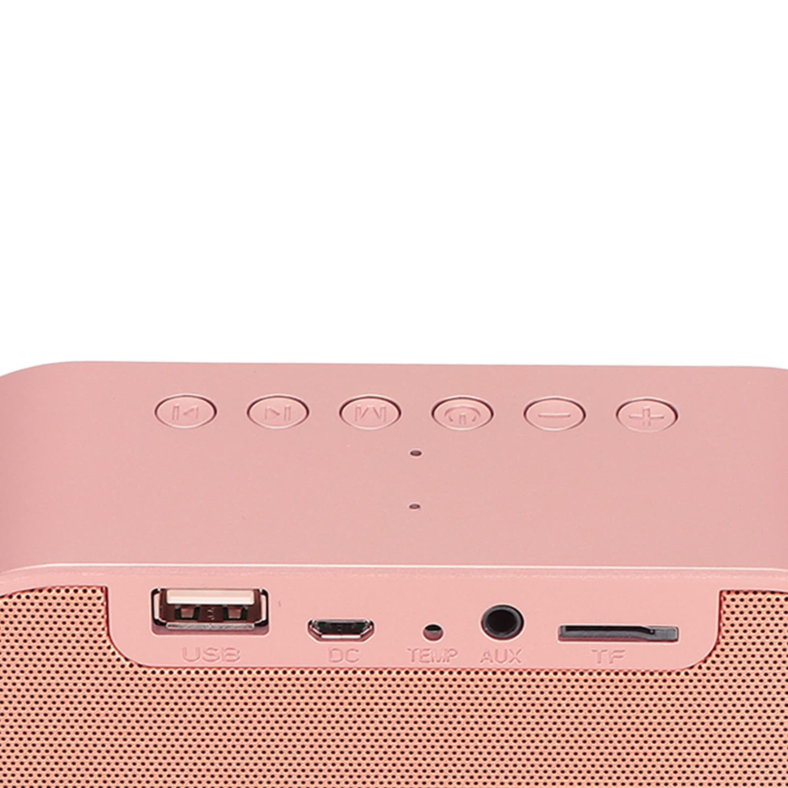 USCCE Digital Alarm Clock Radio with Bluetooth Speaker, Hands-Free Calling, 3-Level Dimmer, FM Radio, USB Ports, Thermometer & Battery Backup (Rose Gold) - Perfect for Bedroom, Office, and Travel
